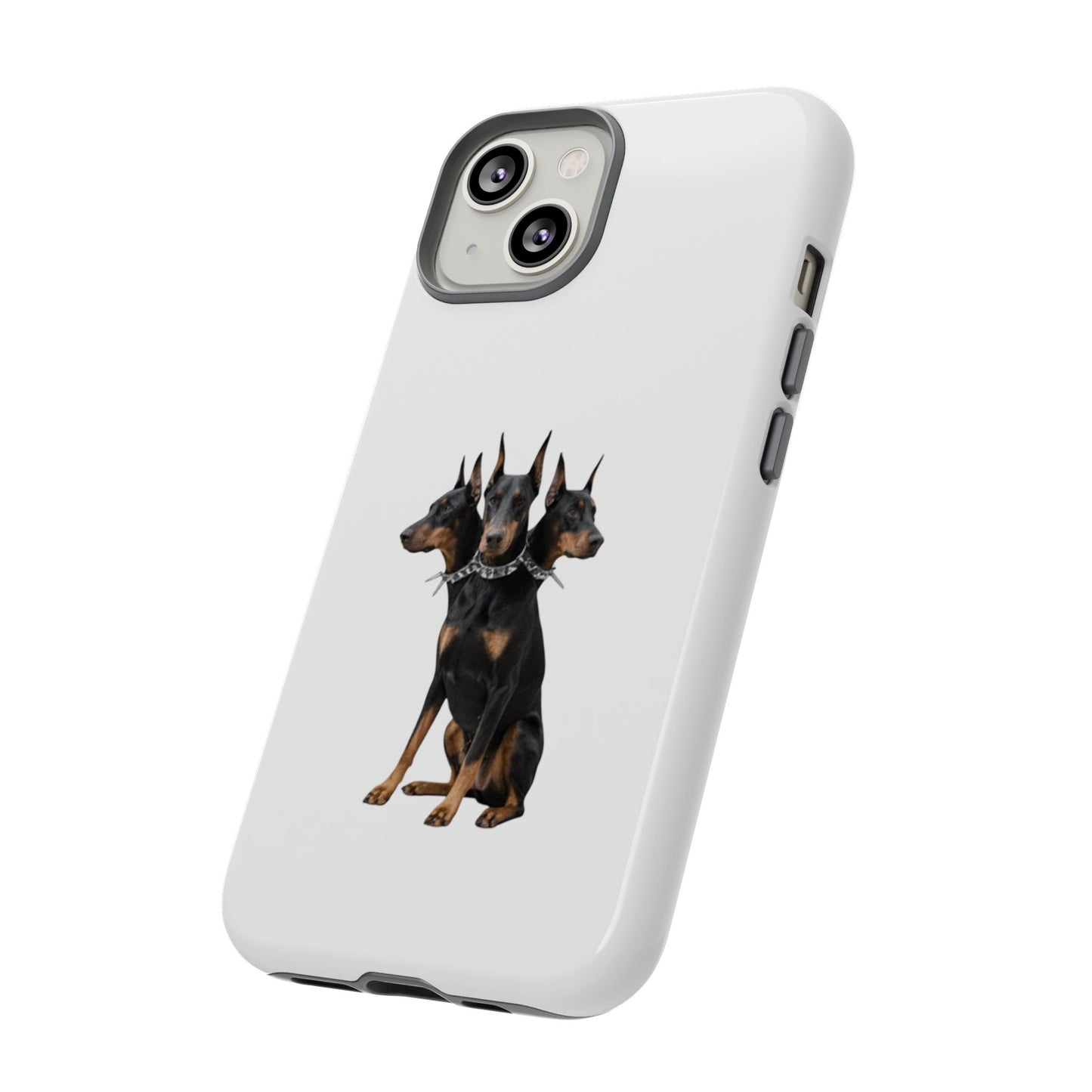 Doberman triple head tough case, Design | Perfect Gift for Dog Lovers, Pet Owners, Animal Enthusiasts, Birthdays, Christmas, Everyday Use