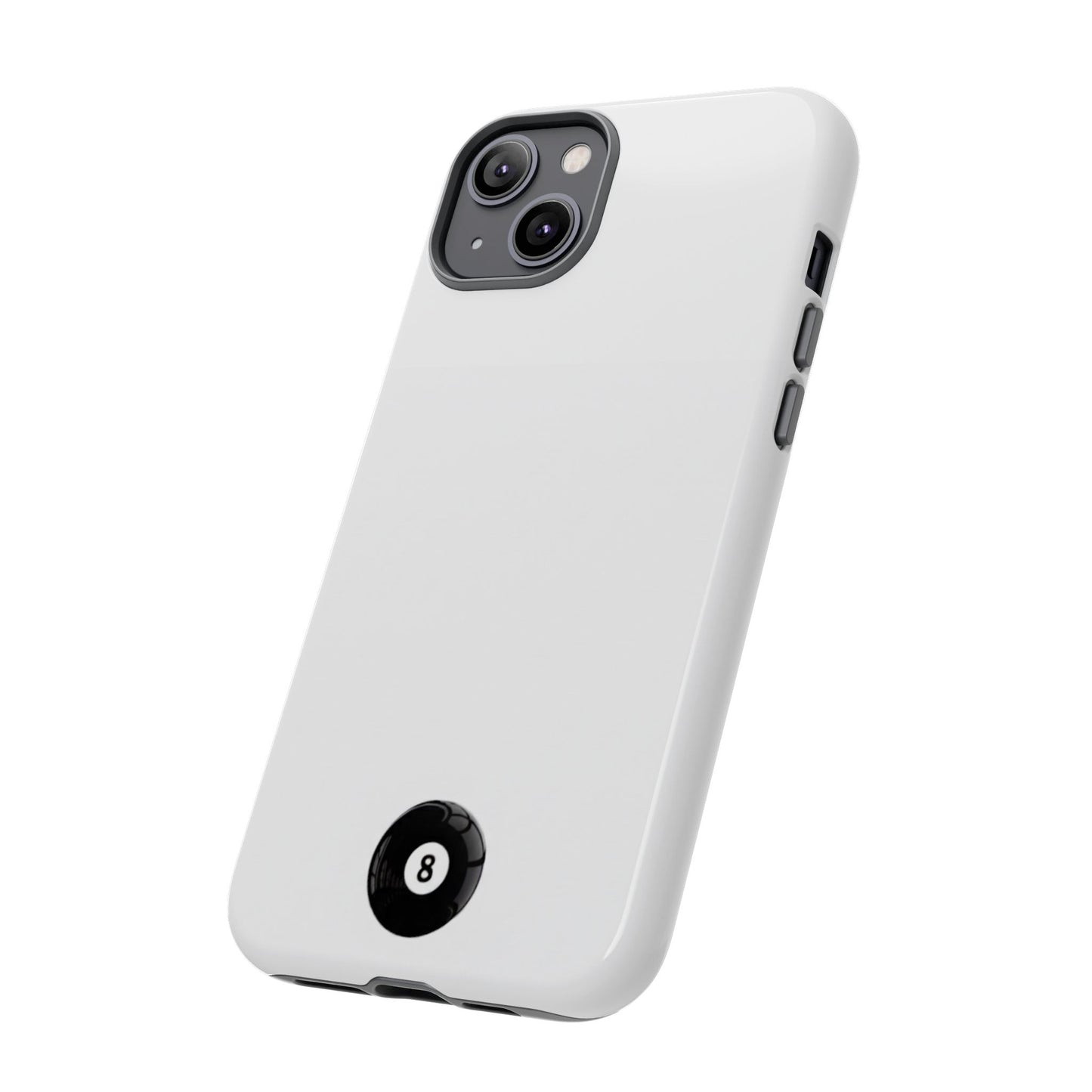 Small 8ball Centered Tough Case, amazing gifts for him, her White phone case
