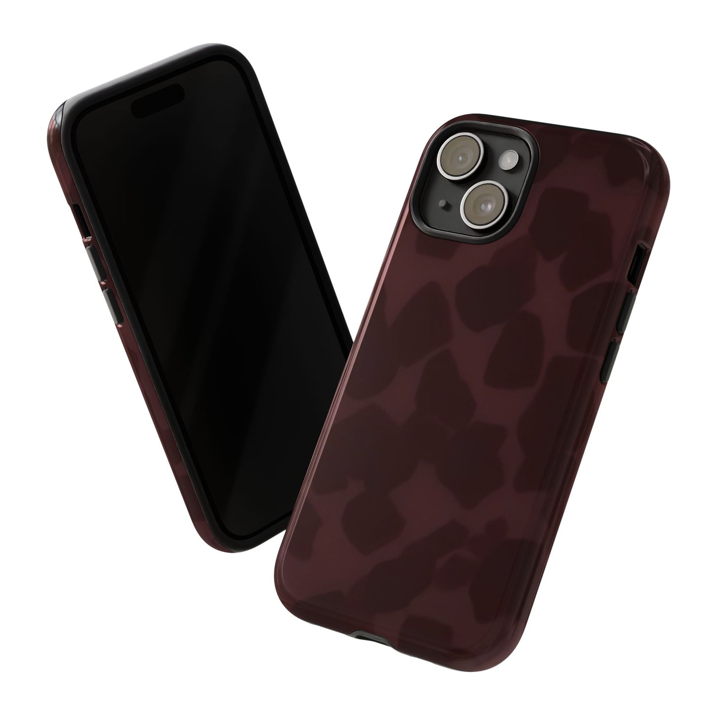 Maroon Jumbo Tortoise shell Stylish Phone Cases, Durable Phone Cover, Cheetah Print Case, Trendy Mobile Accessories, Unique Gift Ideas
