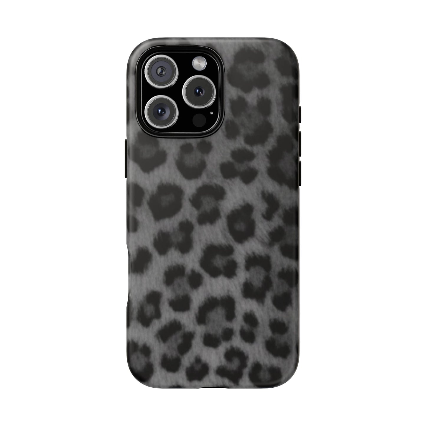 Leopard Print Dark Phone Case, Tough Cases for Animal Lovers, Stylish Protective Cover, Unique Gift for Her, Trendy Phone Accessory