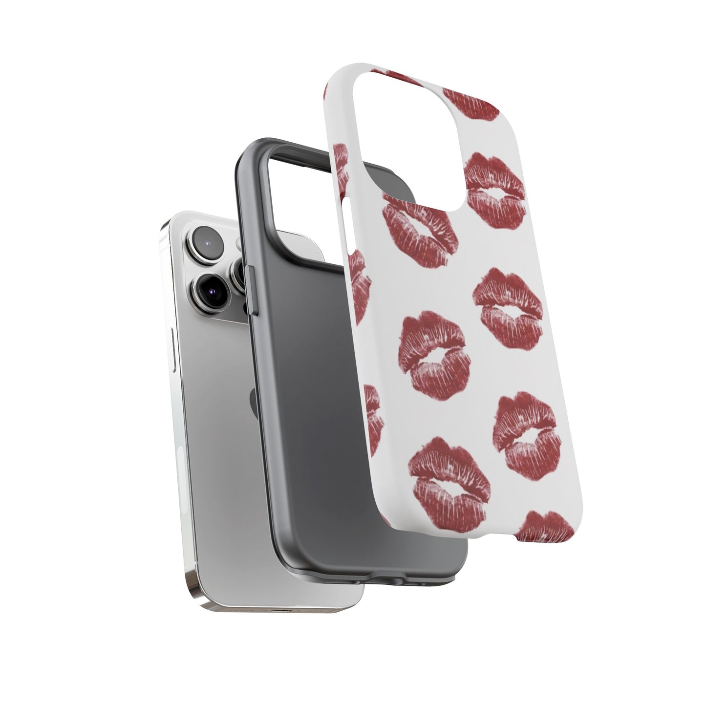 Kiss Mark Phone Case - Stylish Tough Cases for Couples, Valentine’s Day Gifts, Trendy Mobile Accessories, Chic Phone Covers