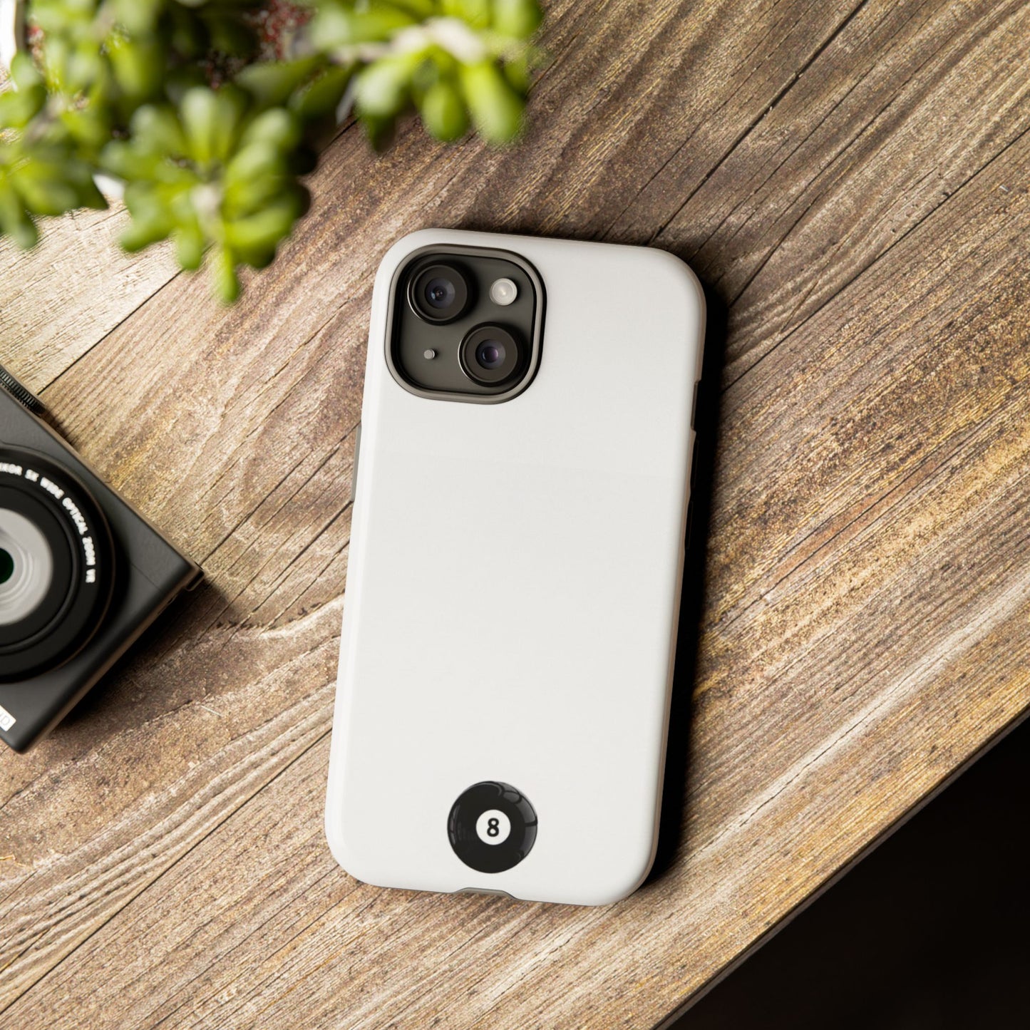 Small 8ball Centered Tough Case, amazing gifts for him, her White phone case