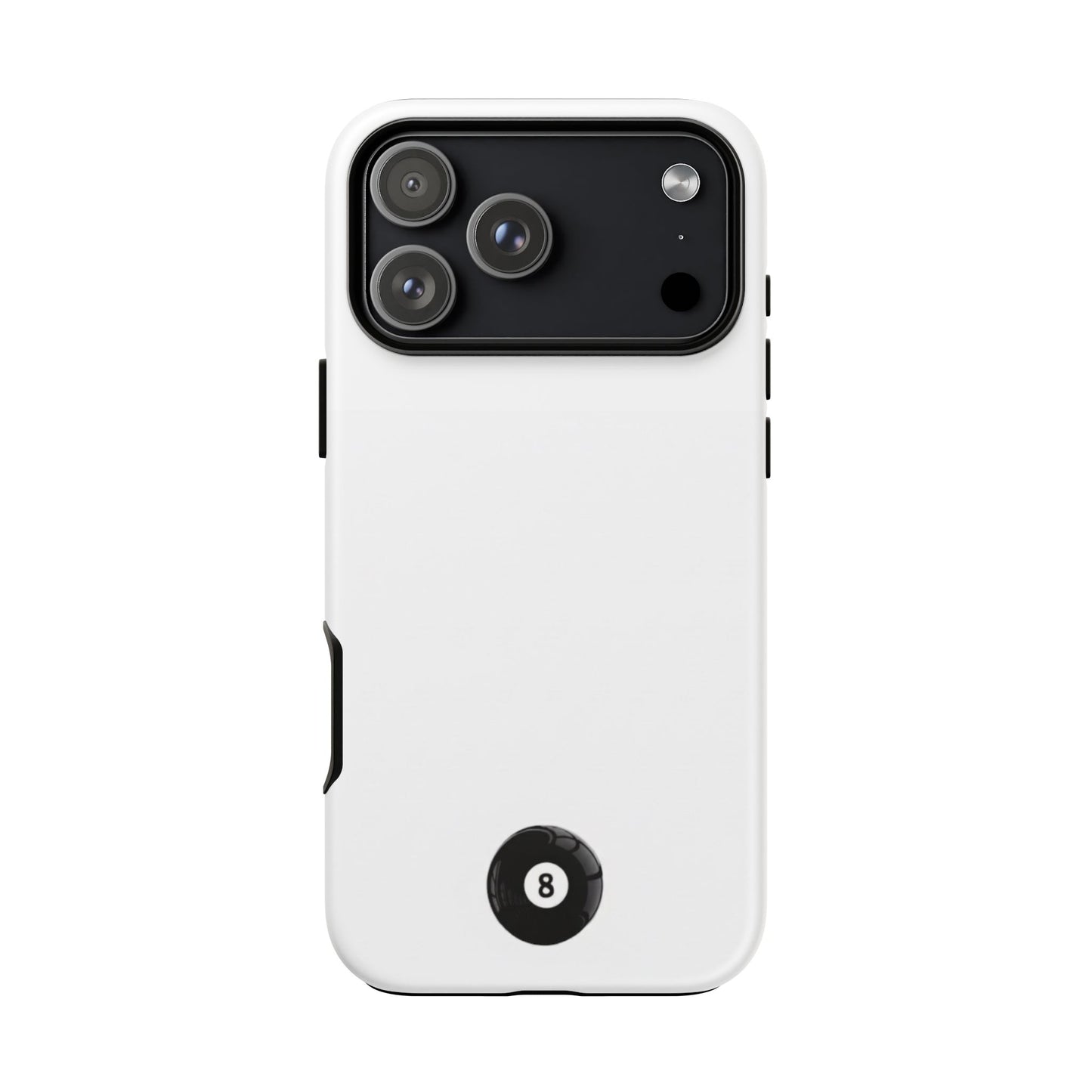 Small 8ball Centered Tough Case, amazing gifts for him, her White phone case