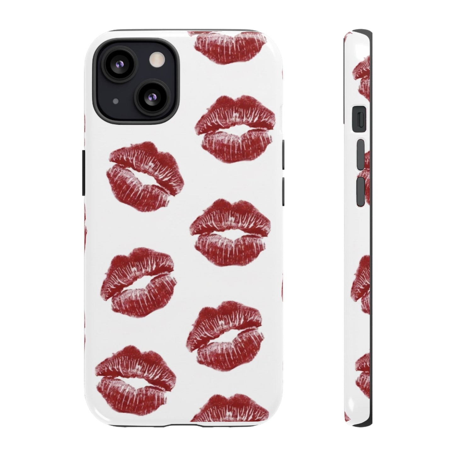 Kiss Mark Phone Case - Stylish Tough Cases for Couples, Valentine’s Day Gifts, Trendy Mobile Accessories, Chic Phone Covers