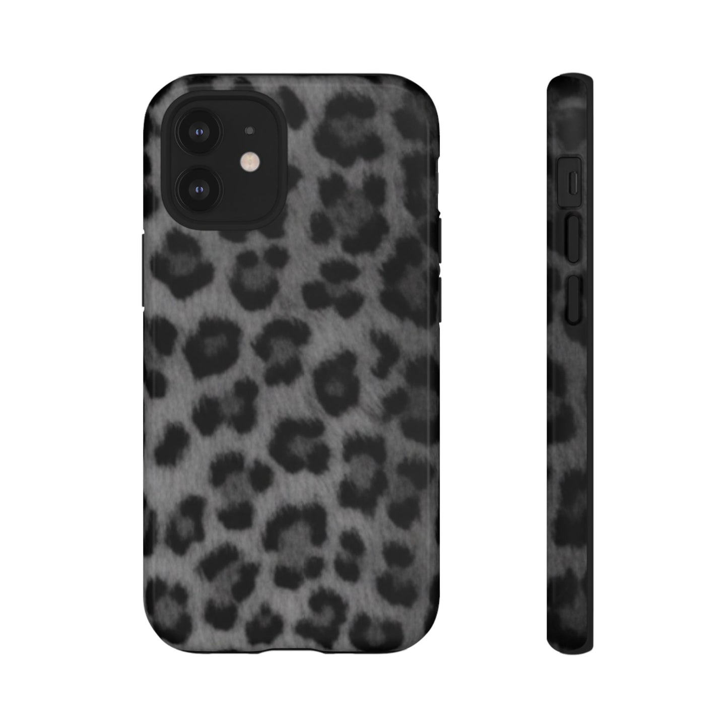 Leopard Print Dark Phone Case, Tough Cases for Animal Lovers, Stylish Protective Cover, Unique Gift for Her, Trendy Phone Accessory