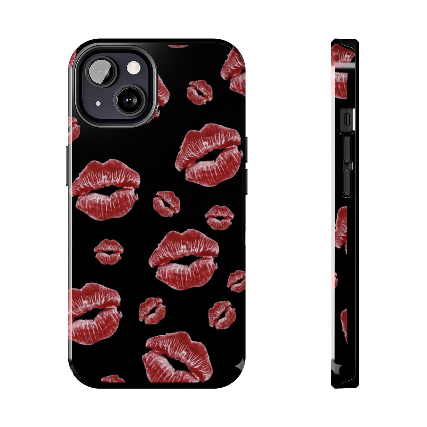 Kiss-Print Tough Phone Cases | Glamorous Protection, Unique Gift, Trendy Accessory, Valentine's Day, Stylish Gift for Her