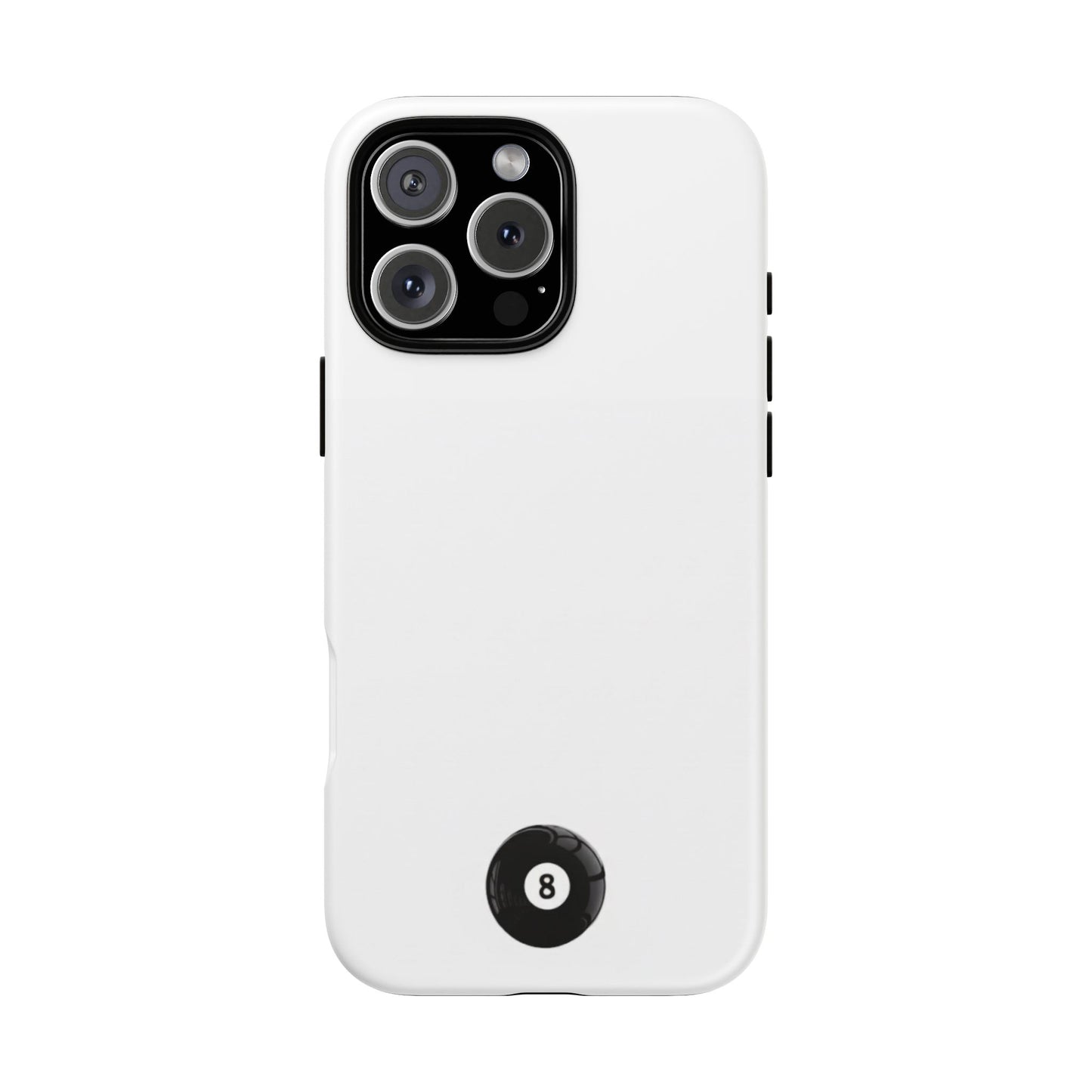 Small 8ball Centered Tough Case, amazing gifts for him, her White phone case