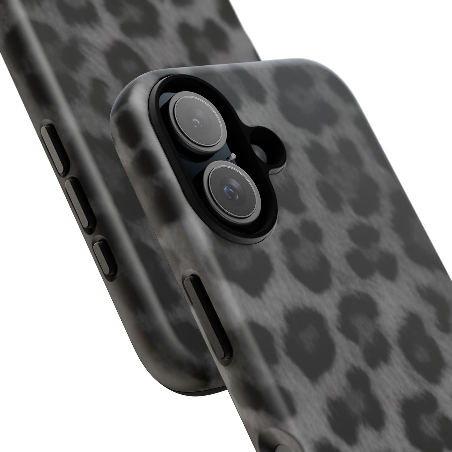 Leopard Print Dark Phone Case, Tough Cases for Animal Lovers, Stylish Protective Cover, Unique Gift for Her, Trendy Phone Accessory