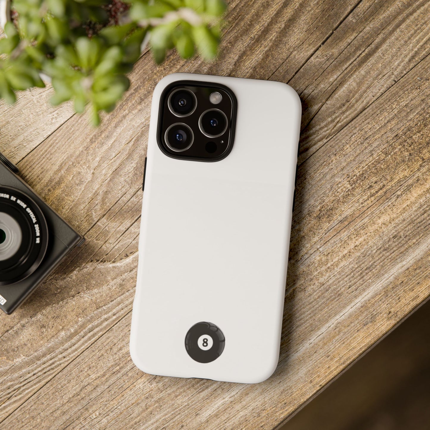 Small 8ball Centered Tough Case, amazing gifts for him, her White phone case