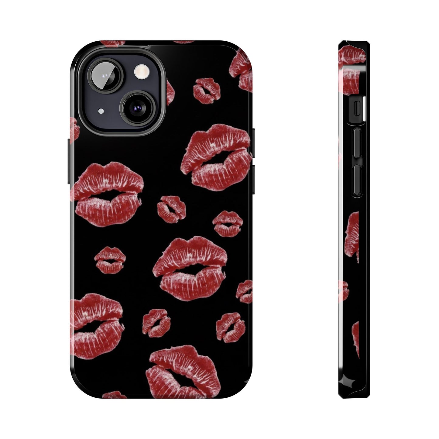 Kiss-Print Tough Phone Cases | Glamorous Protection, Unique Gift, Trendy Accessory, Valentine's Day, Stylish Gift for Her