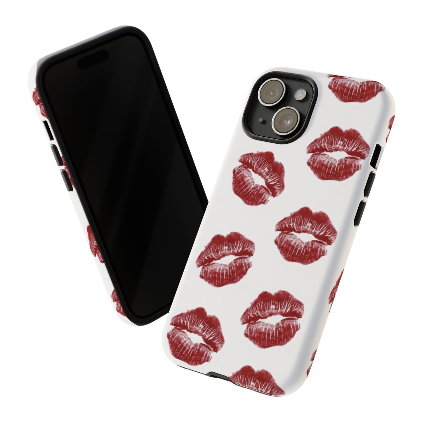 Kiss Mark Phone Case - Stylish Tough Cases for Couples, Valentine’s Day Gifts, Trendy Mobile Accessories, Chic Phone Covers
