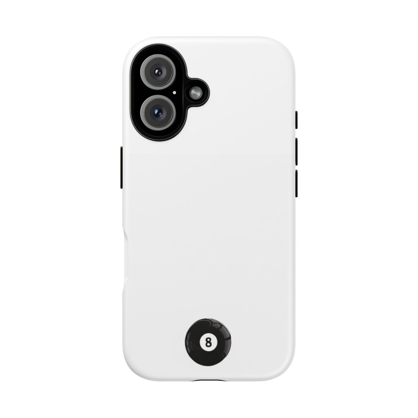 Small 8ball Centered Tough Case, amazing gifts for him, her White phone case