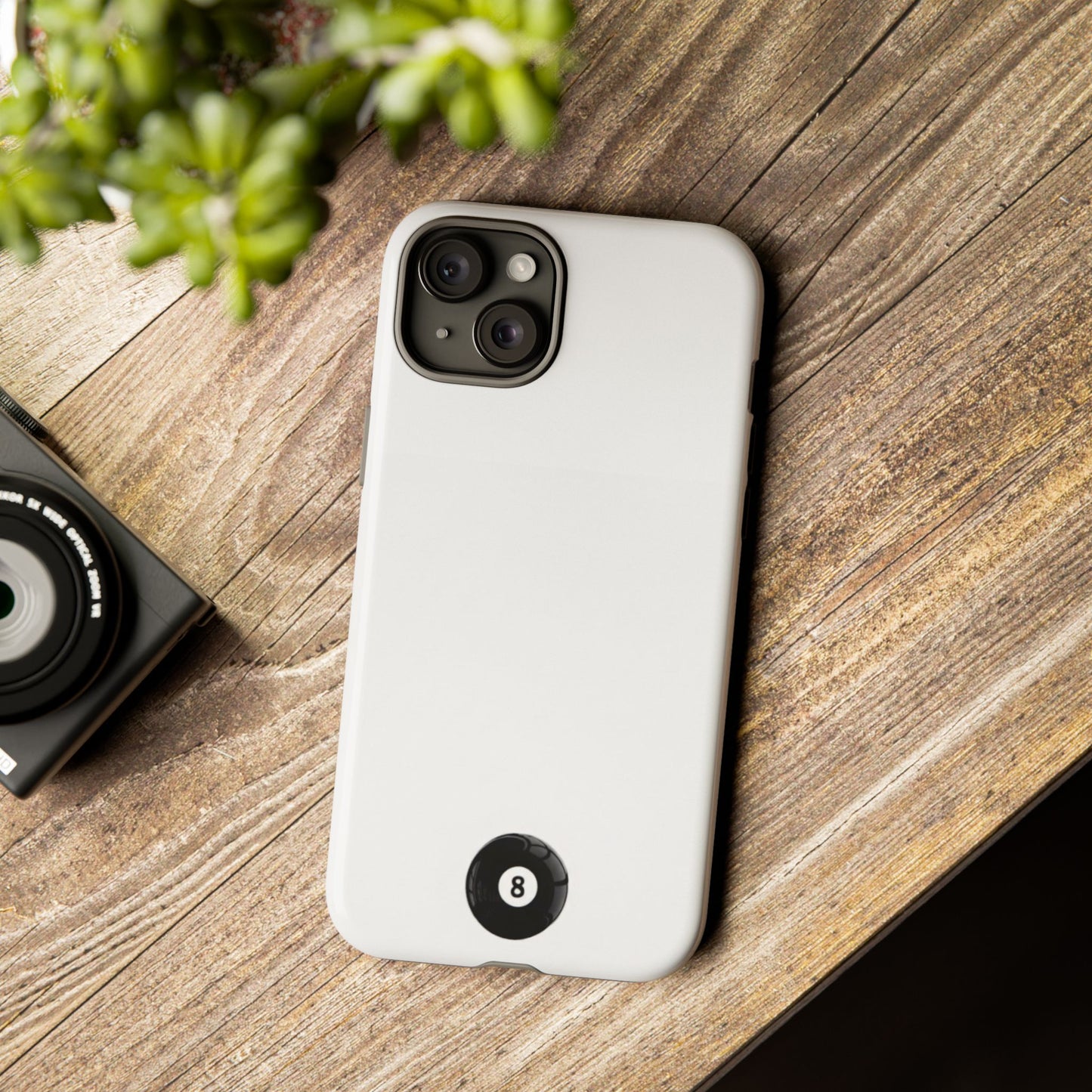 Small 8ball Centered Tough Case, amazing gifts for him, her White phone case