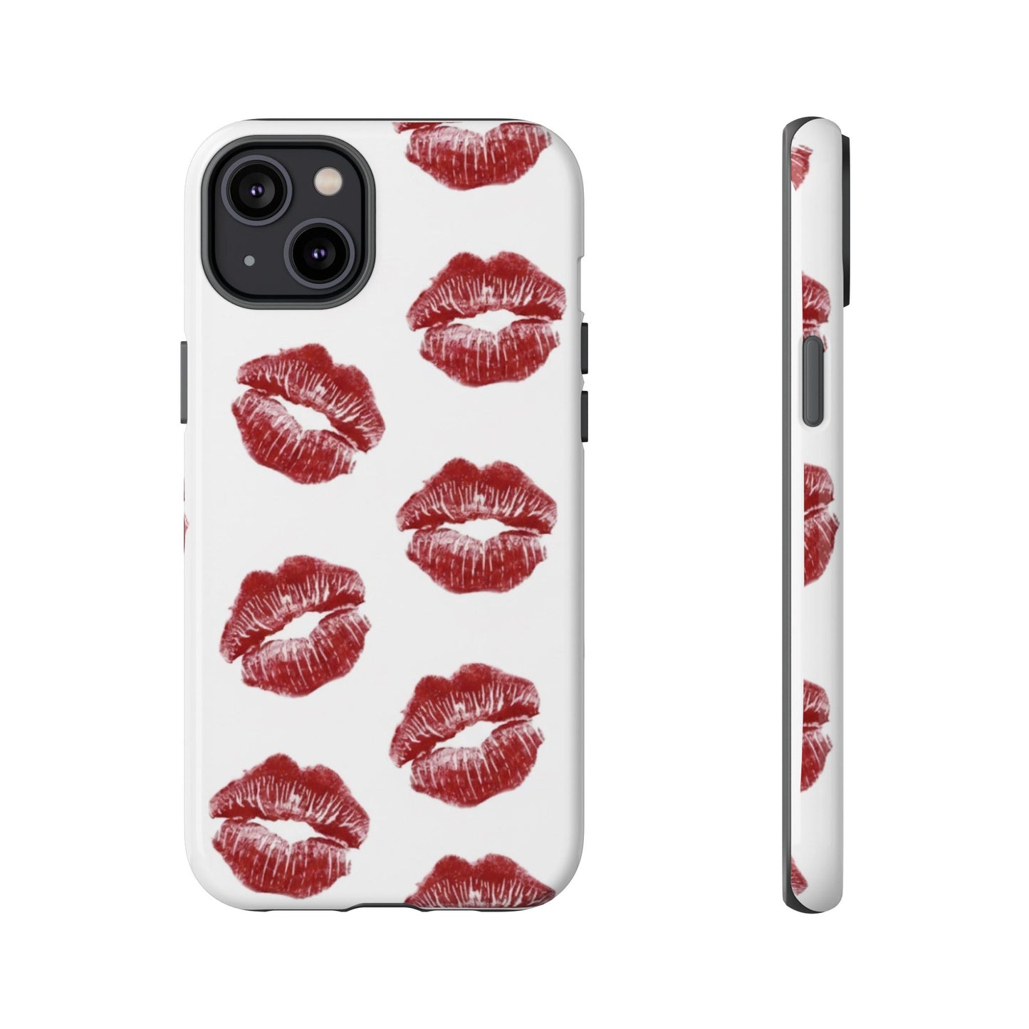Kiss Mark Phone Case - Stylish Tough Cases for Couples, Valentine’s Day Gifts, Trendy Mobile Accessories, Chic Phone Covers