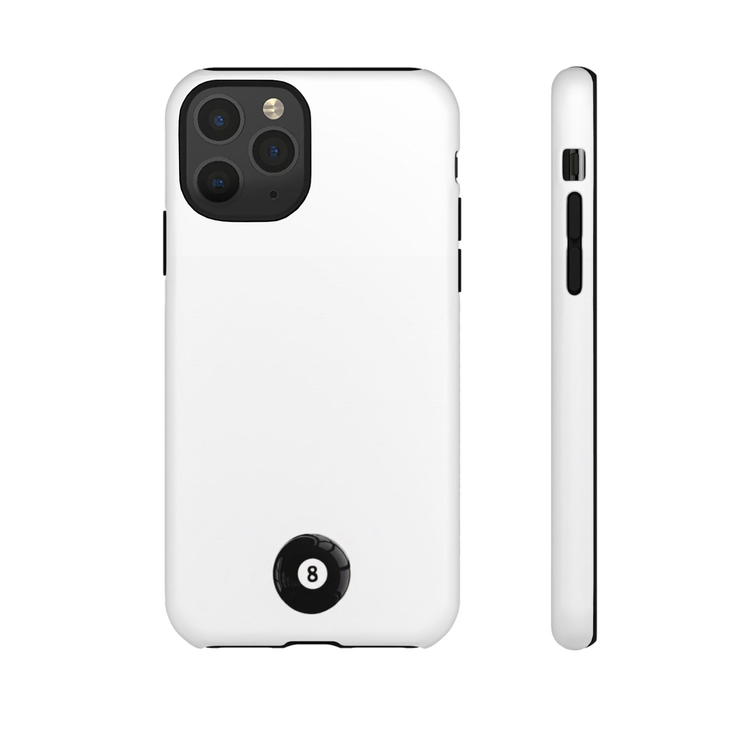 Small 8ball Centered Tough Case, amazing gifts for him, her White phone case