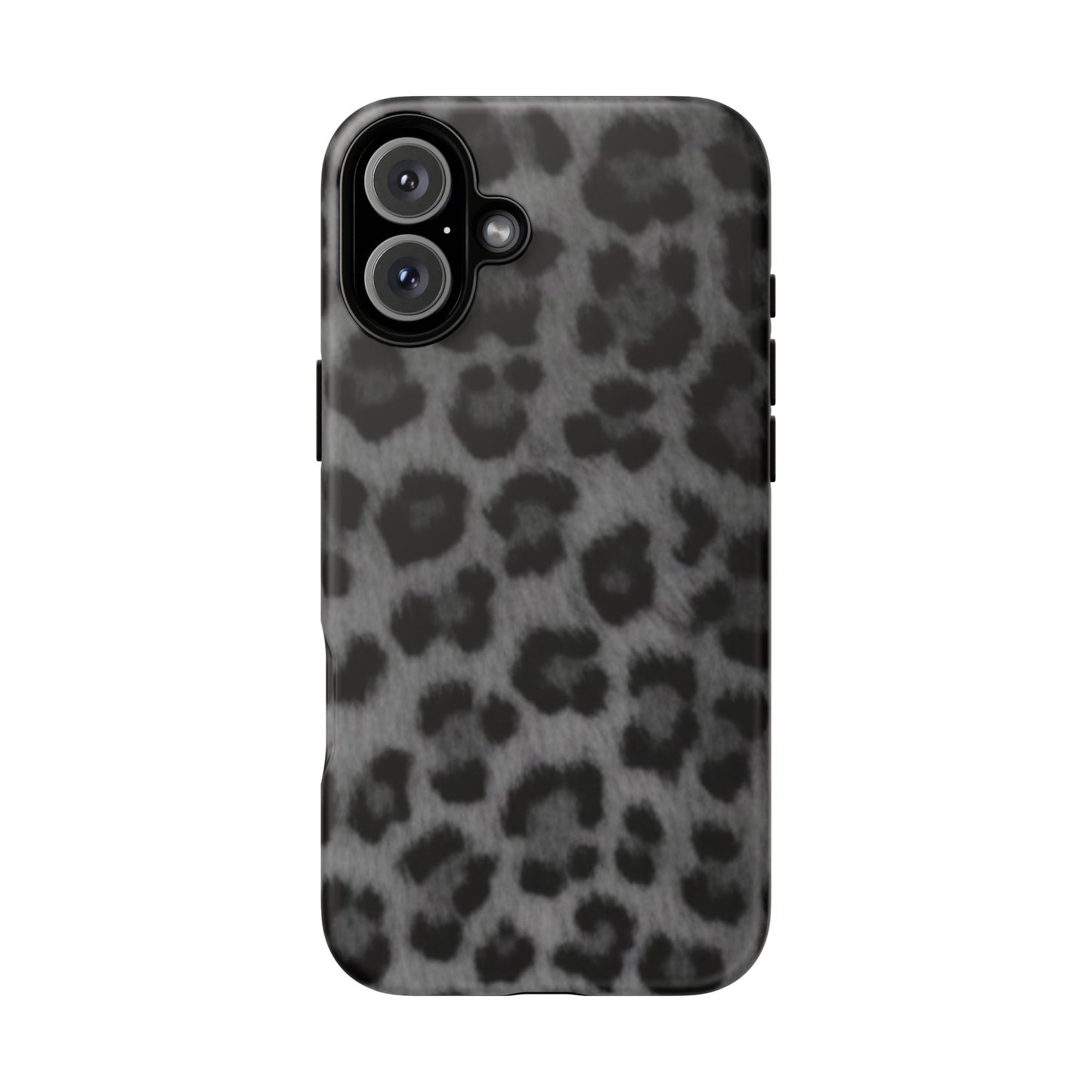 Leopard Print Dark Phone Case, Tough Cases for Animal Lovers, Stylish Protective Cover, Unique Gift for Her, Trendy Phone Accessory