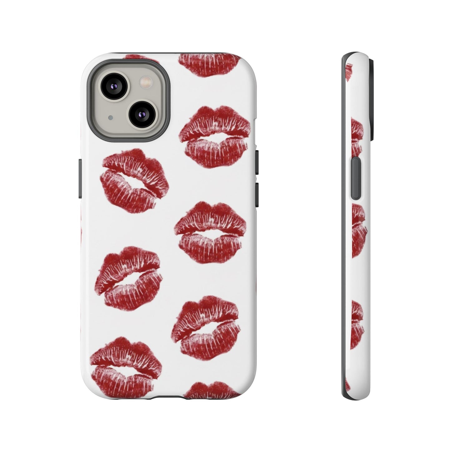 Kiss Mark Phone Case - Stylish Tough Cases for Couples, Valentine’s Day Gifts, Trendy Mobile Accessories, Chic Phone Covers