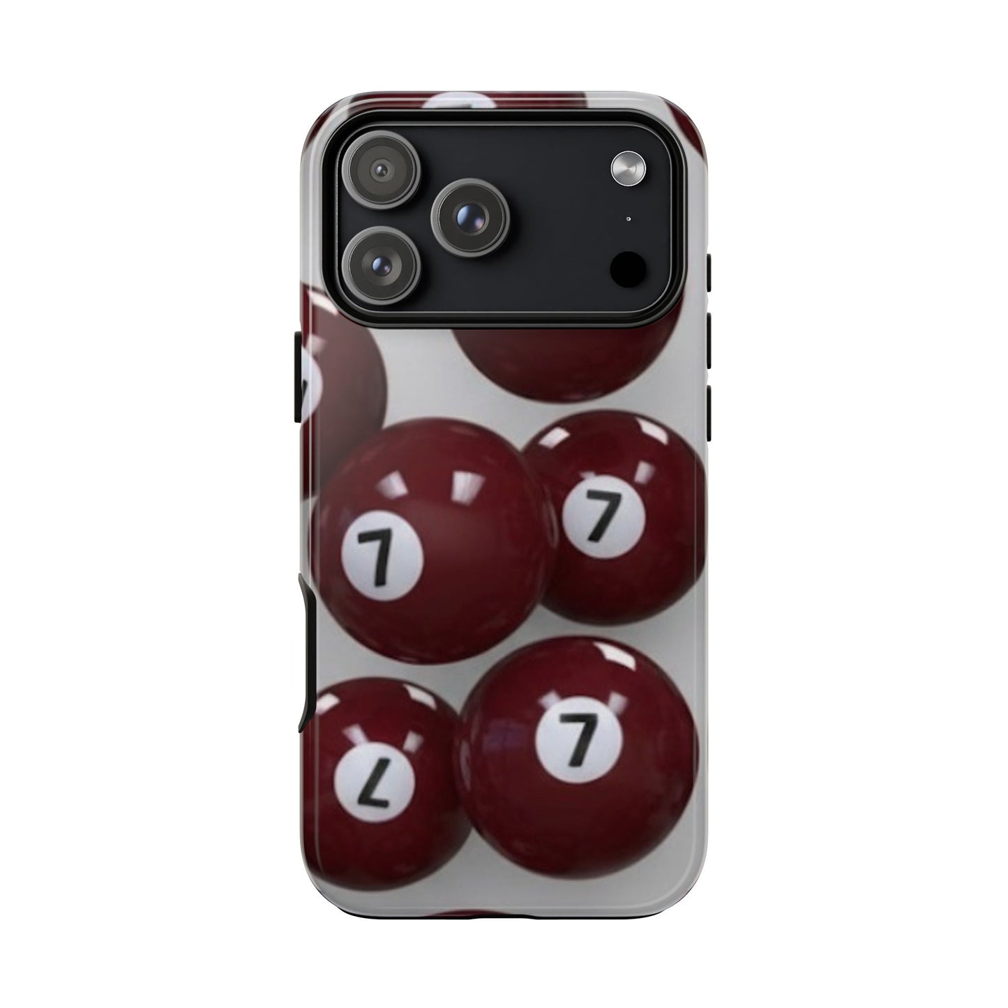 7ball red case Tough Case, scattered 7ball 8ball pool ball case matte or shiny