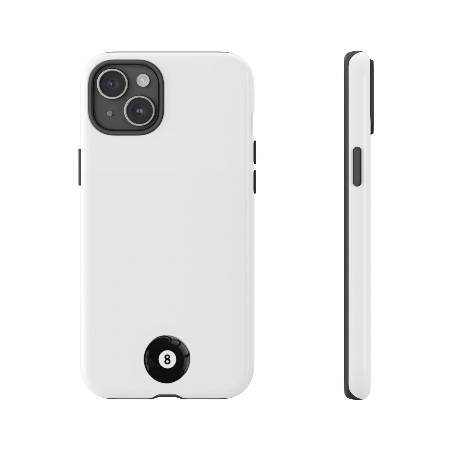 Small 8ball Centered Tough Case, amazing gifts for him, her White phone case