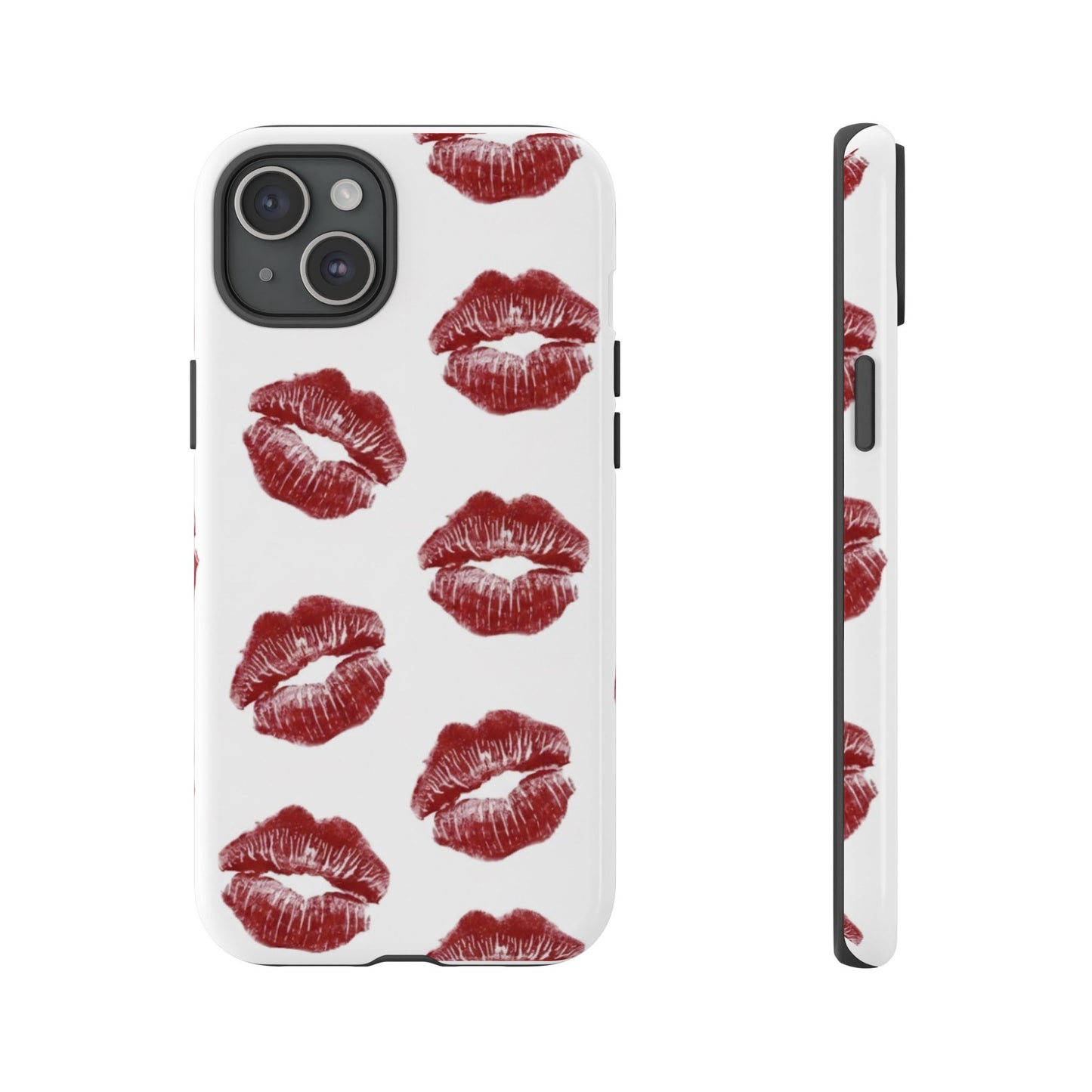 Kiss Mark Phone Case - Stylish Tough Cases for Couples, Valentine’s Day Gifts, Trendy Mobile Accessories, Chic Phone Covers