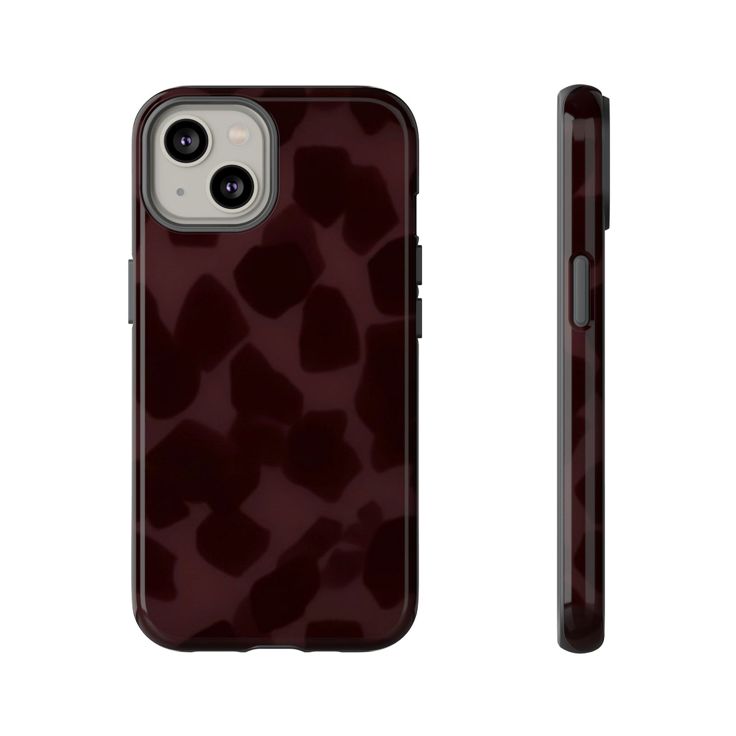 Maroon Jumbo Tortoise shell Stylish Phone Cases, Durable Phone Cover, Cheetah Print Case, Trendy Mobile Accessories, Unique Gift Ideas