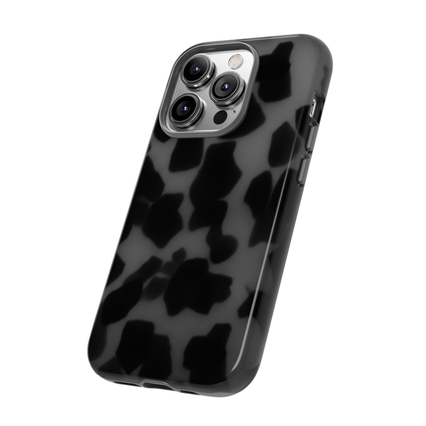 Jumbo tortoise shell Black Stylish Phone Case - Durable Protection, Trendy Design, Gift for Her, Fashion Accessories, Cow Print Phone Cover