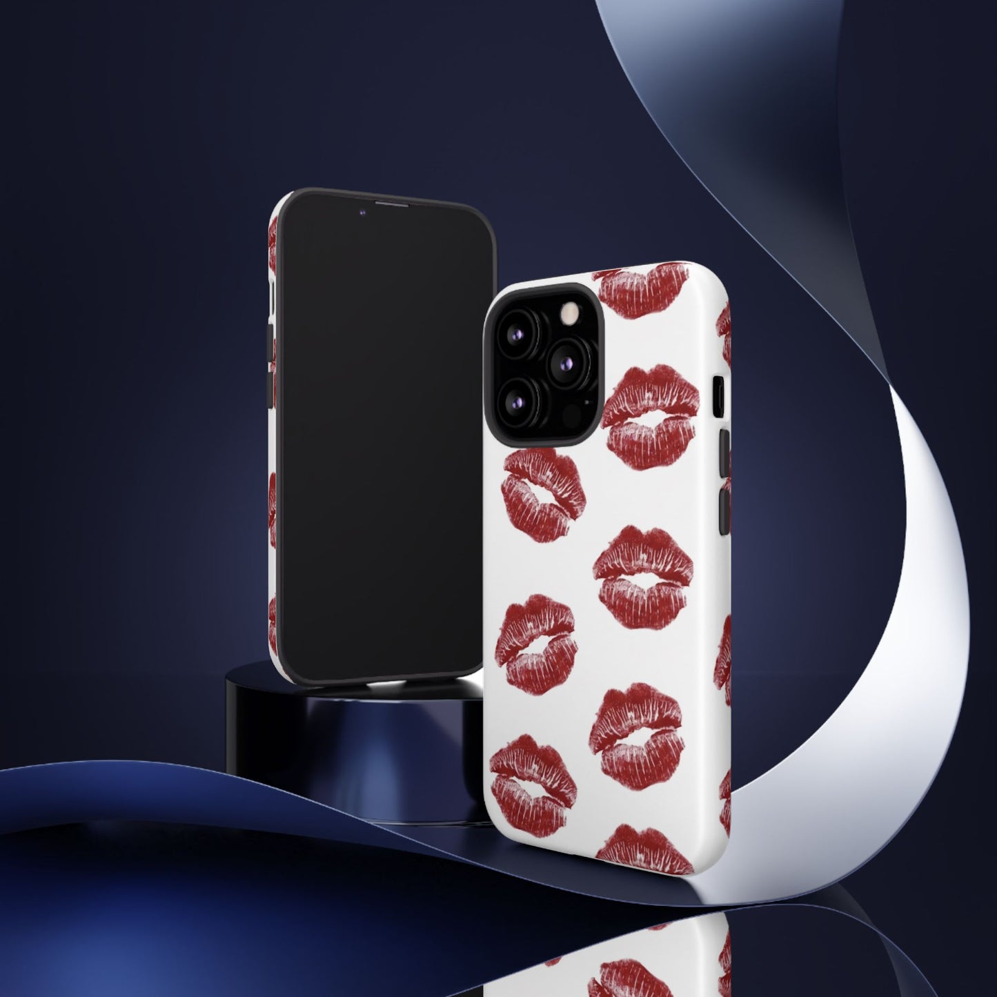 Kiss Mark Phone Case - Stylish Tough Cases for Couples, Valentine’s Day Gifts, Trendy Mobile Accessories, Chic Phone Covers