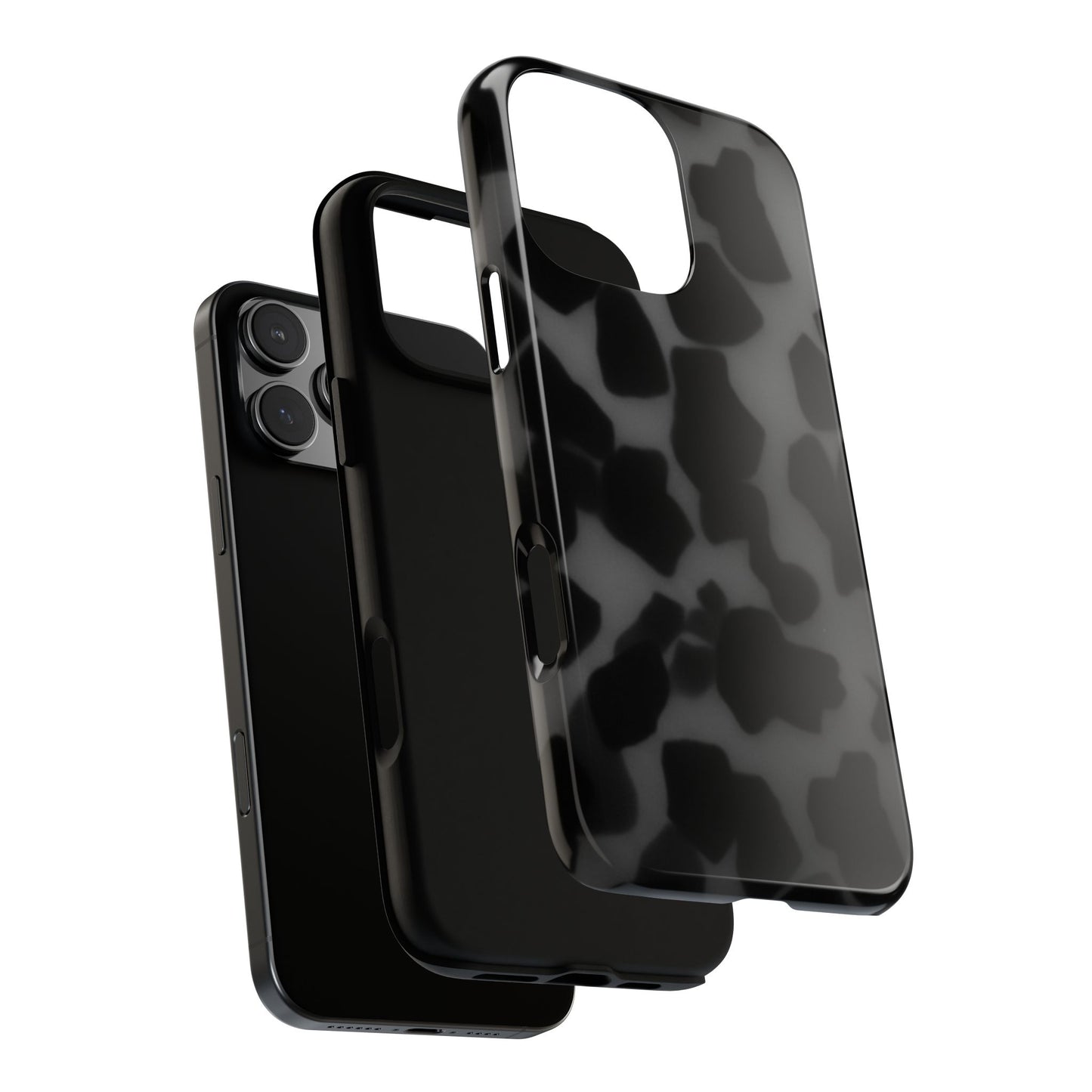 Jumbo tortoise shell Black Stylish Phone Case - Durable Protection, Trendy Design, Gift for Her, Fashion Accessories, Cow Print Phone Cover