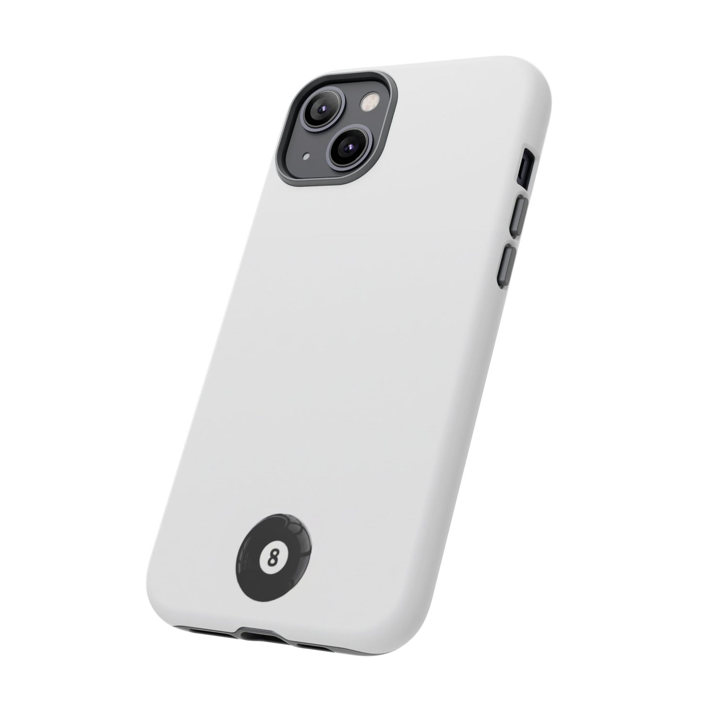 Small 8ball Centered Tough Case, amazing gifts for him, her White phone case