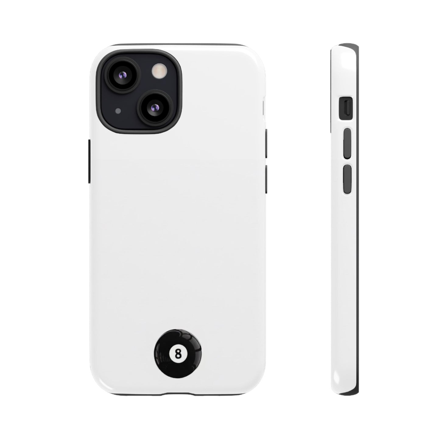 Small 8ball Centered Tough Case, amazing gifts for him, her White phone case