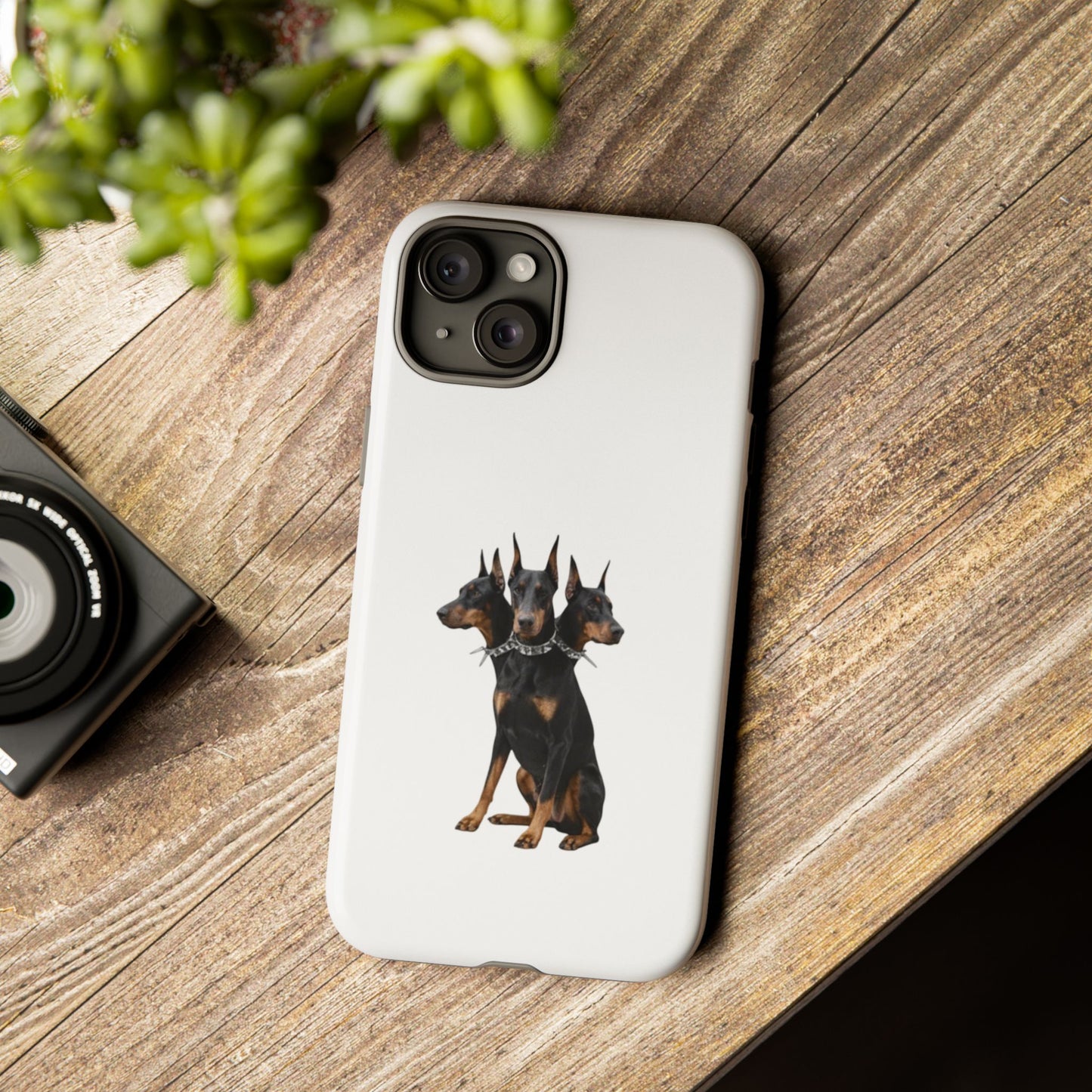 Doberman triple head tough case, Design | Perfect Gift for Dog Lovers, Pet Owners, Animal Enthusiasts, Birthdays, Christmas, Everyday Use