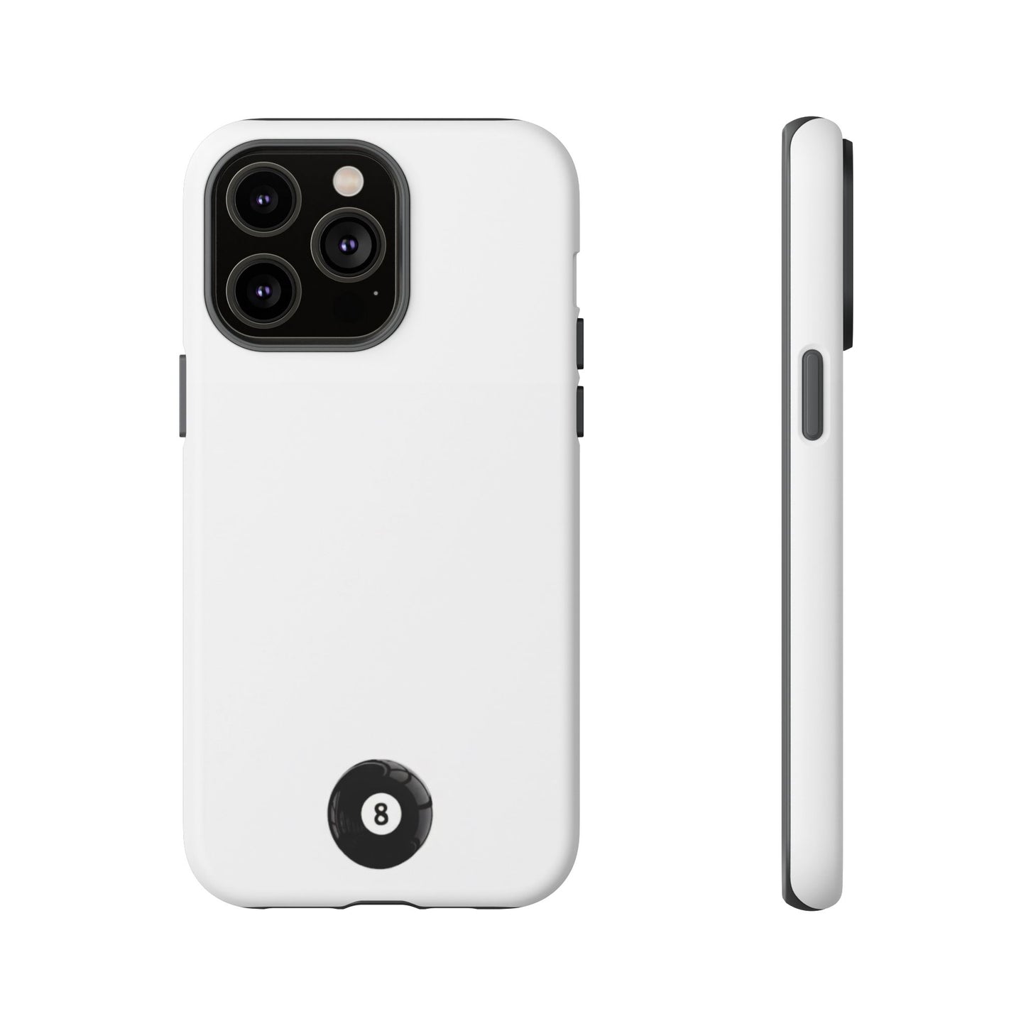 Small 8ball Centered Tough Case, amazing gifts for him, her White phone case