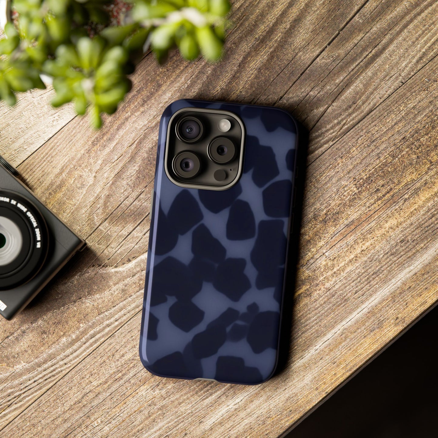 Jumbo Tortoise shell Navy Tuff Phone Case, Tough Cases with Sleek Modern Design for Protection, Gift for Tech Enthusiasts, Perfect for Any Occasion