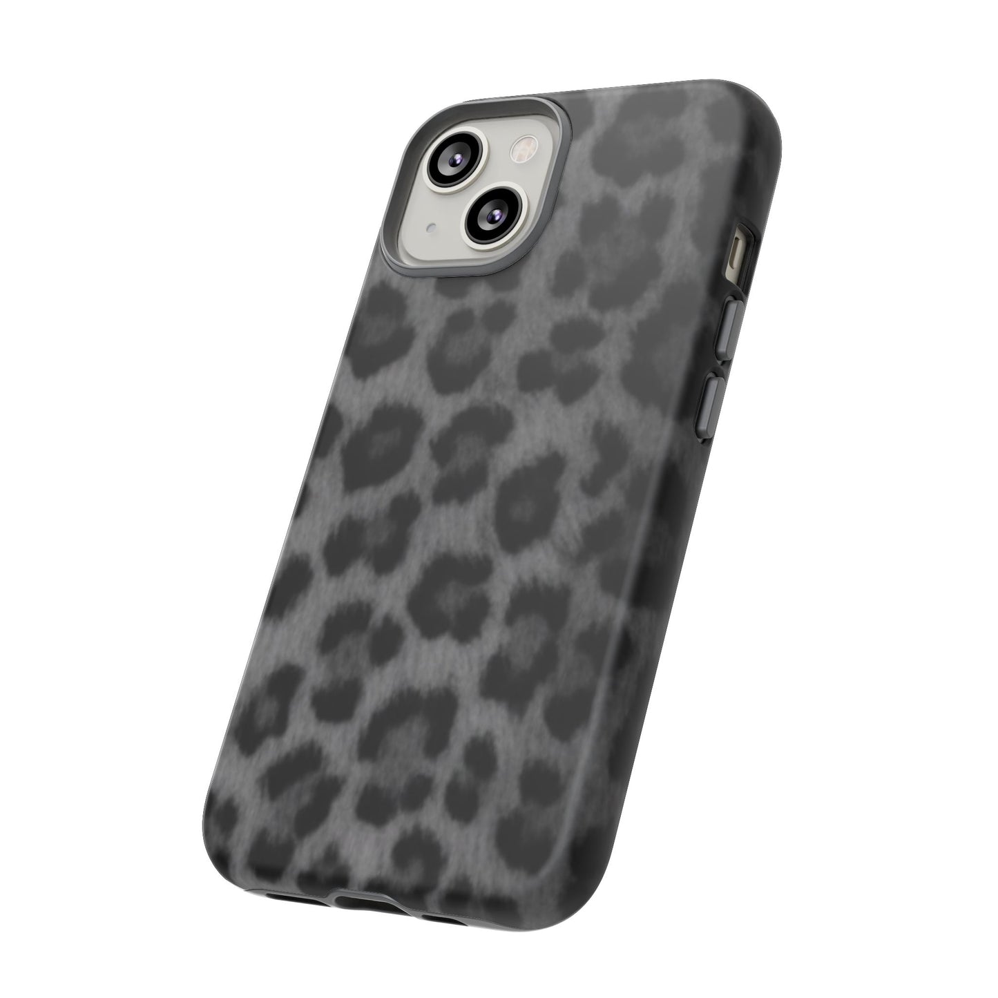 Leopard Print Dark Phone Case, Tough Cases for Animal Lovers, Stylish Protective Cover, Unique Gift for Her, Trendy Phone Accessory