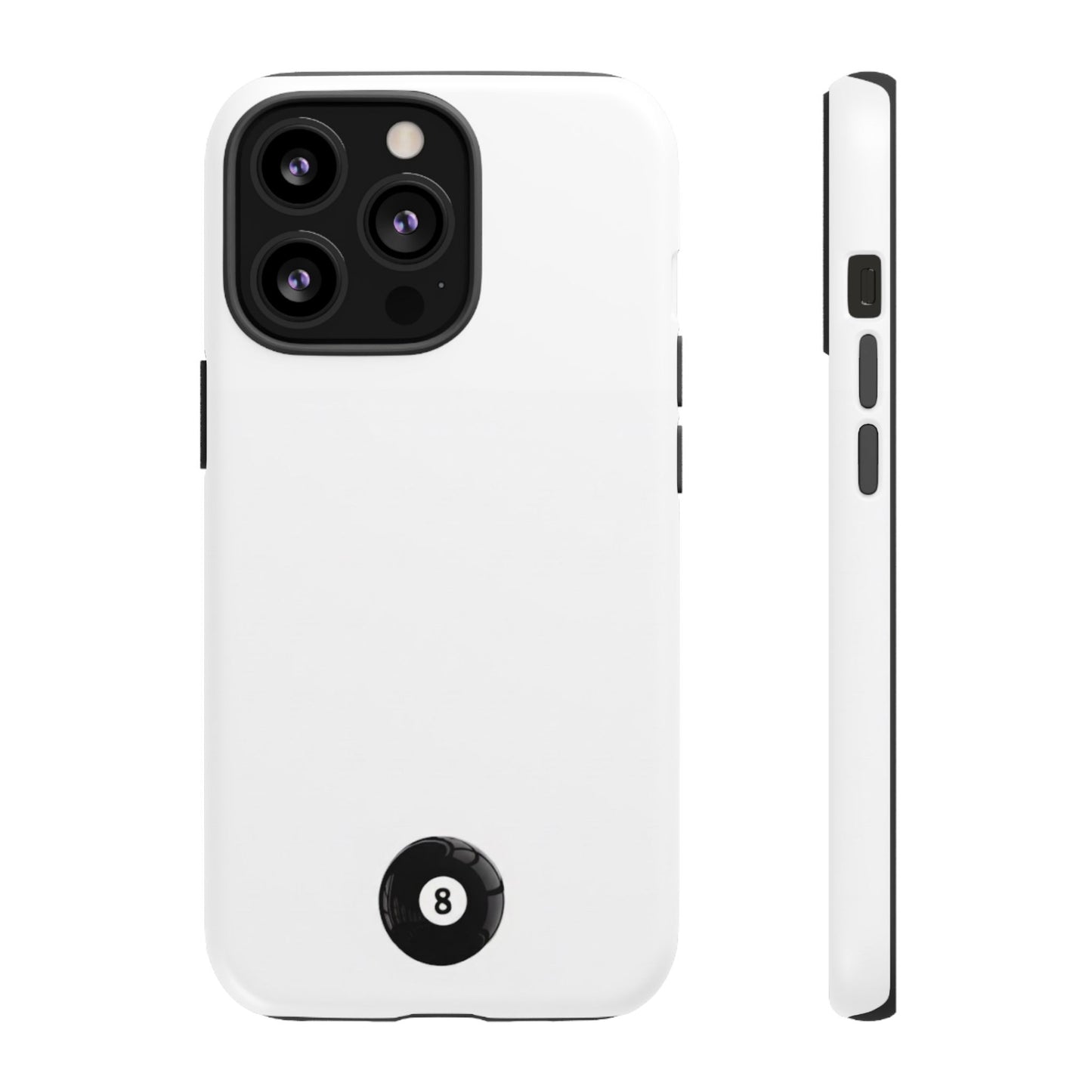 Small 8ball Centered Tough Case, amazing gifts for him, her White phone case