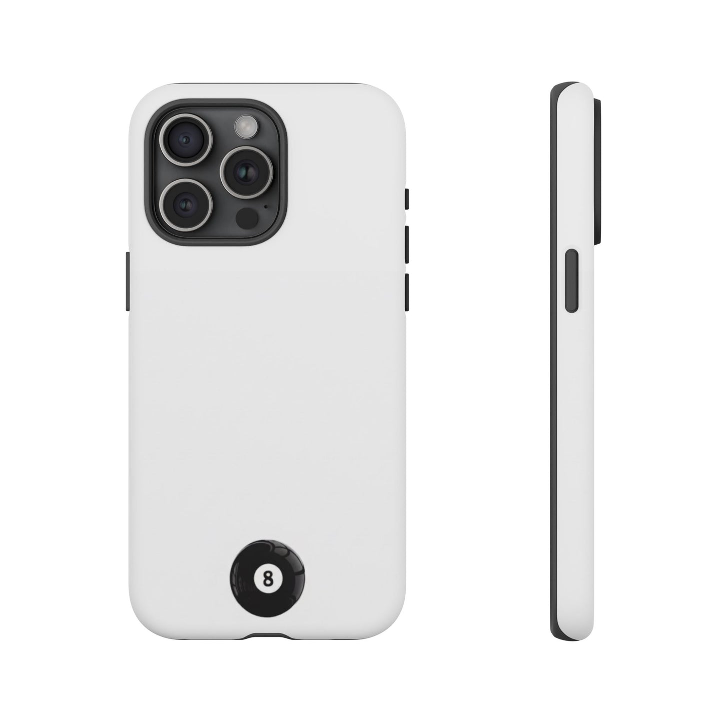Small 8ball Centered Tough Case, amazing gifts for him, her White phone case