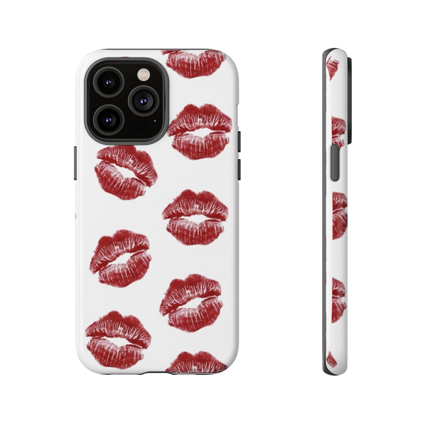 Kiss Mark Phone Case - Stylish Tough Cases for Couples, Valentine’s Day Gifts, Trendy Mobile Accessories, Chic Phone Covers
