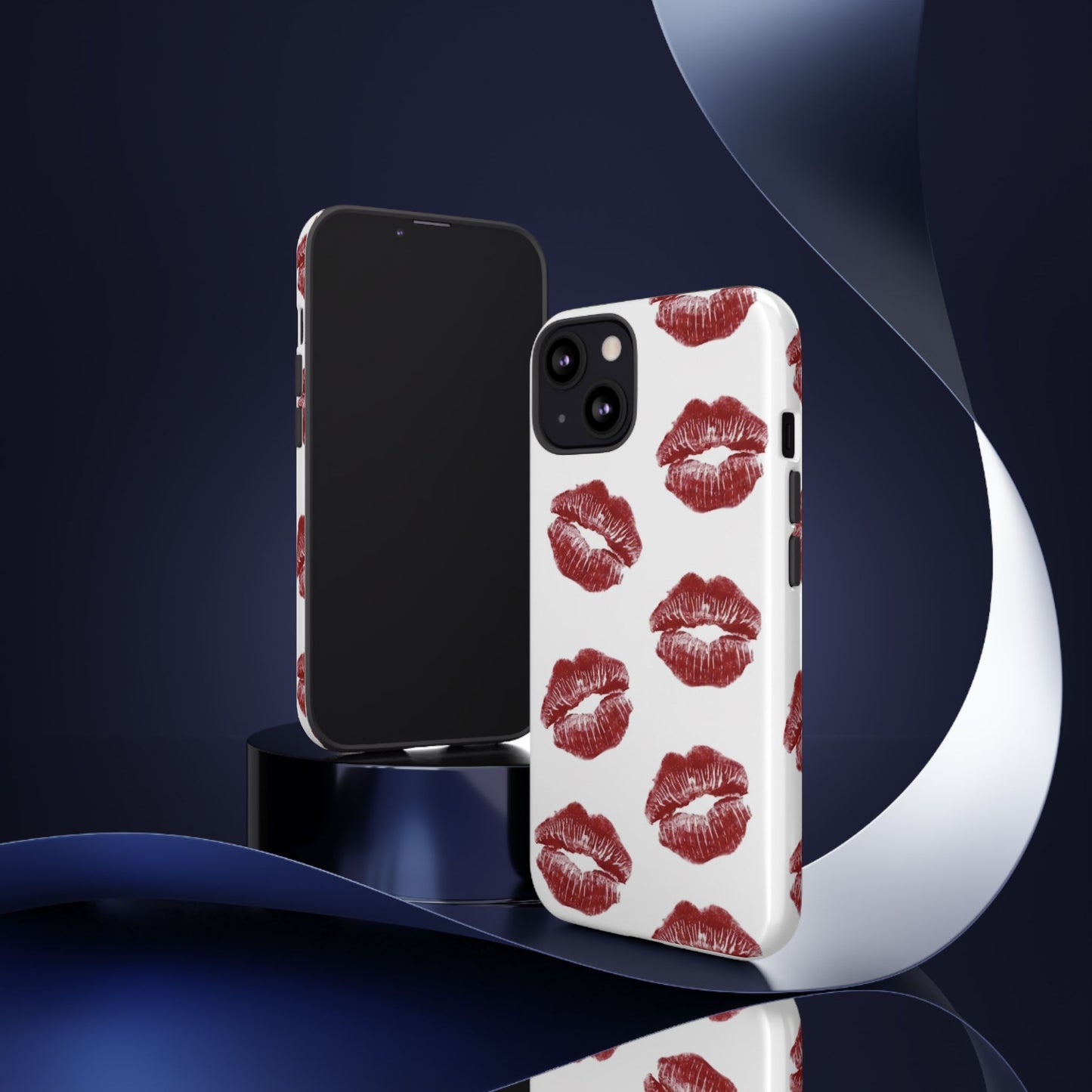 Kiss Mark Phone Case - Stylish Tough Cases for Couples, Valentine’s Day Gifts, Trendy Mobile Accessories, Chic Phone Covers