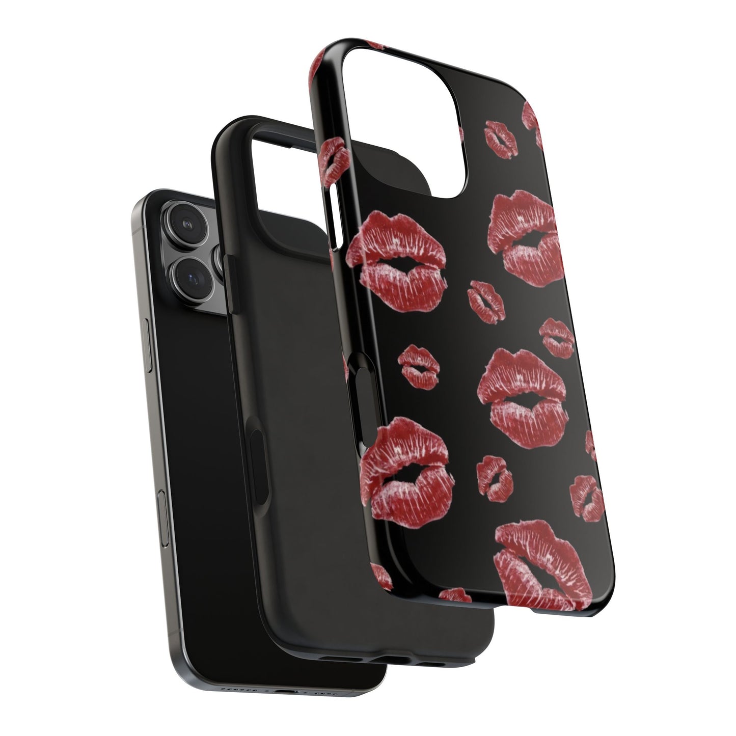 Kiss-Print Tough Phone Cases | Glamorous Protection, Unique Gift, Trendy Accessory, Valentine's Day, Stylish Gift for Her