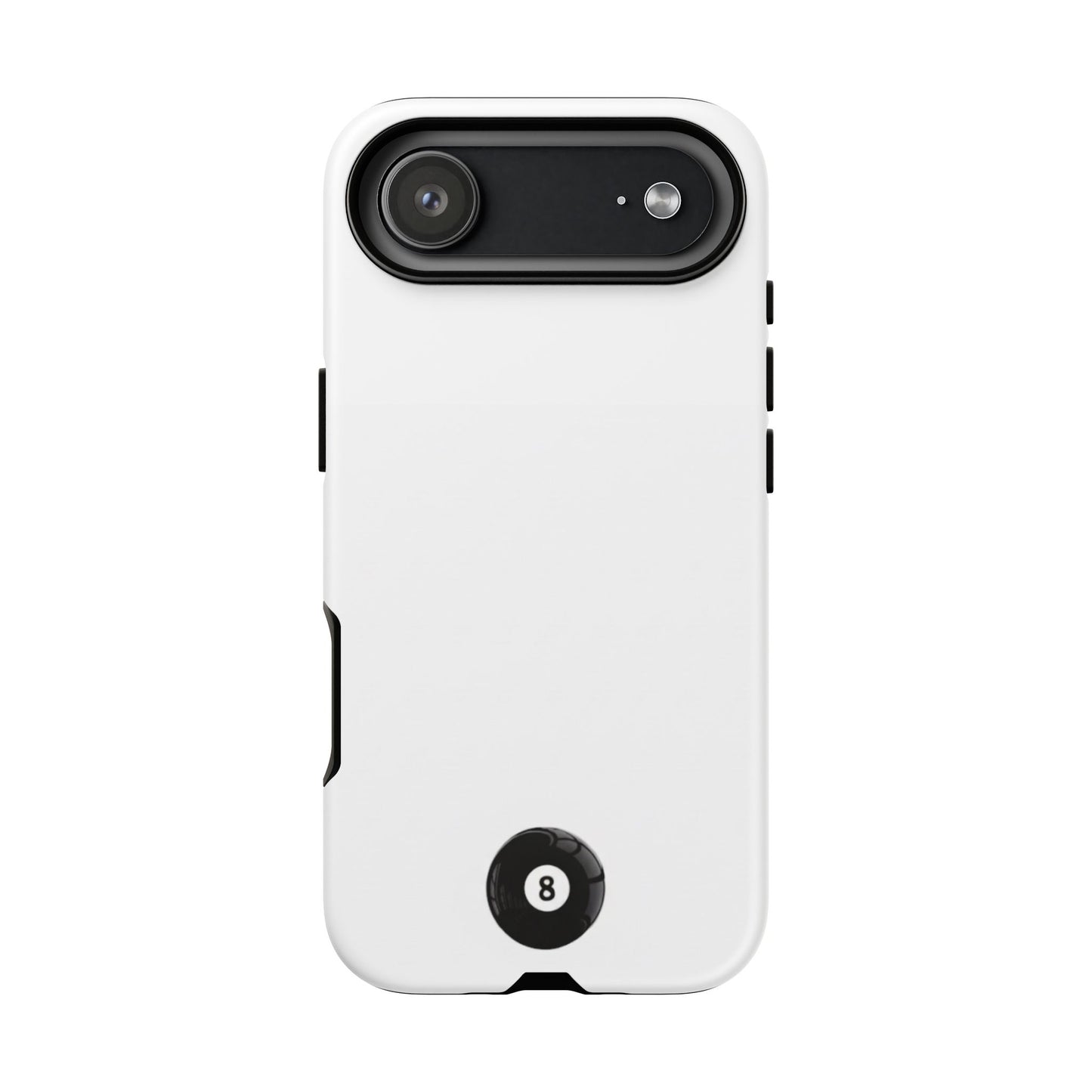 Small 8ball Centered Tough Case, amazing gifts for him, her White phone case