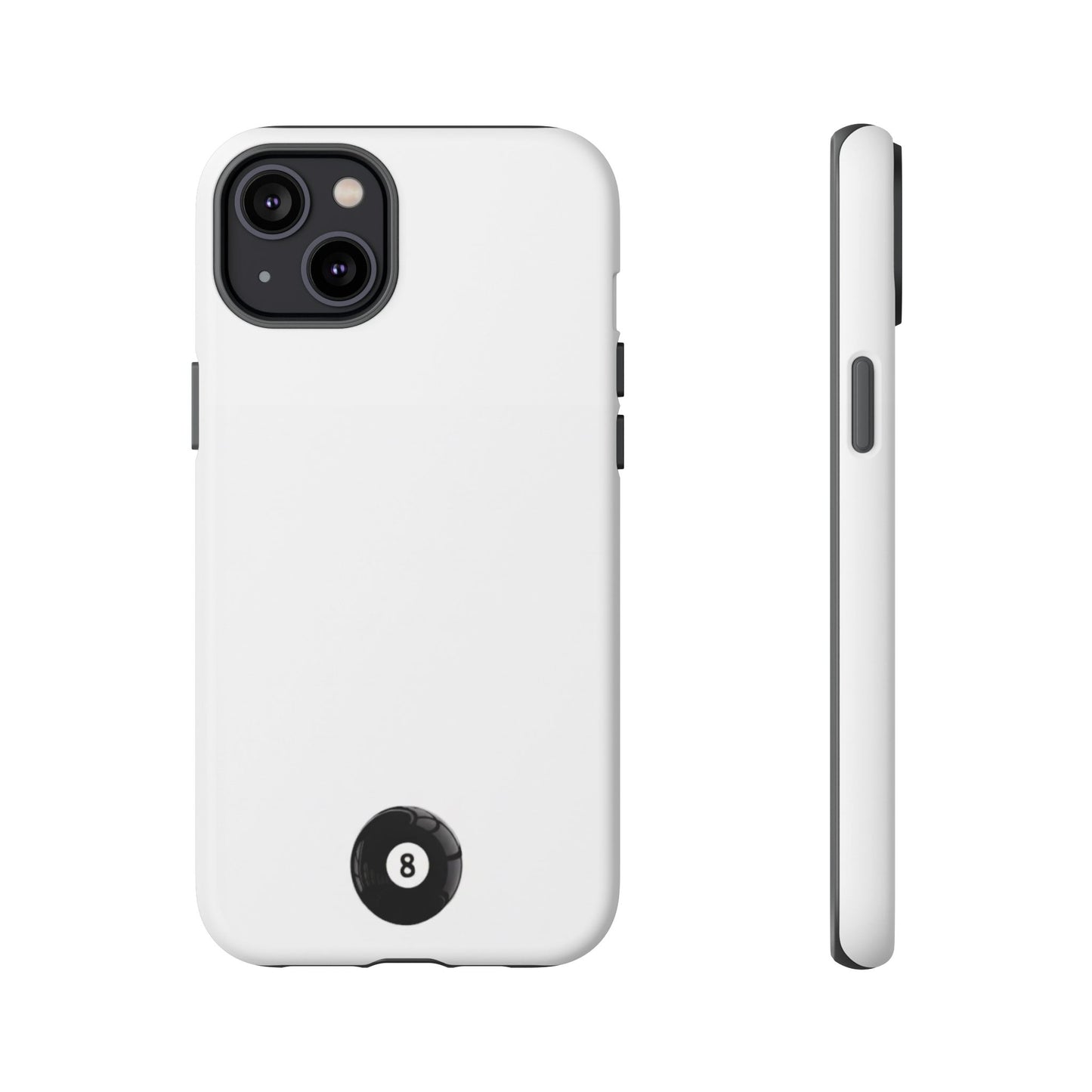 Small 8ball Centered Tough Case, amazing gifts for him, her White phone case