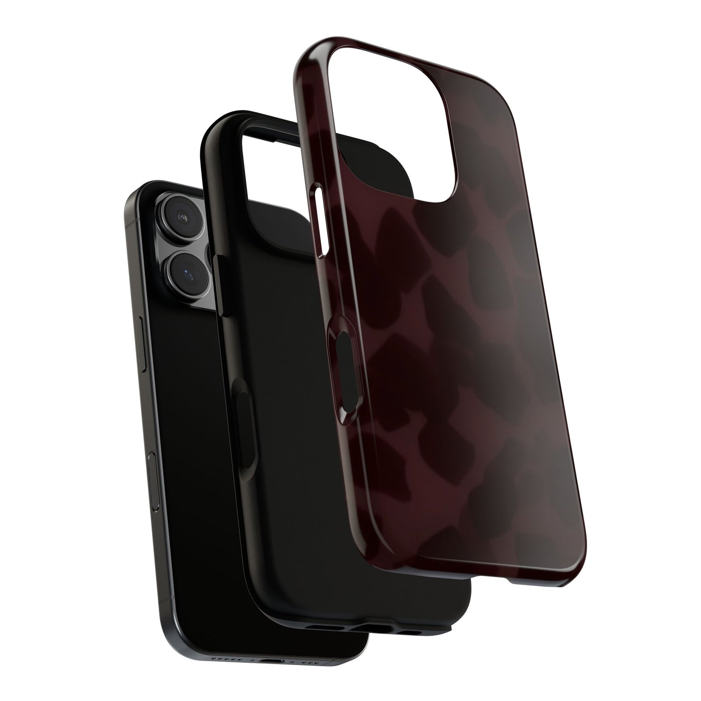 Maroon Jumbo Tortoise shell Stylish Phone Cases, Durable Phone Cover, Cheetah Print Case, Trendy Mobile Accessories, Unique Gift Ideas