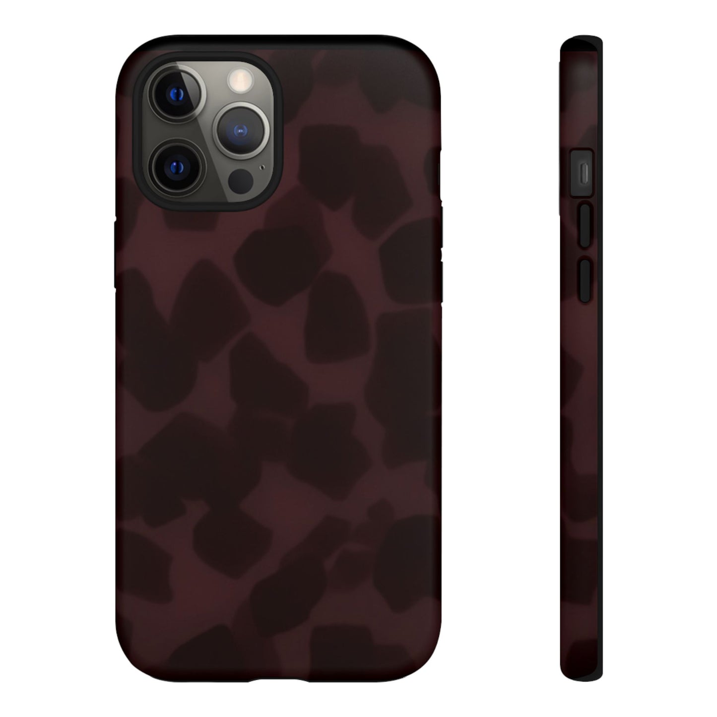 Maroon Jumbo Tortoise shell Stylish Phone Cases, Durable Phone Cover, Cheetah Print Case, Trendy Mobile Accessories, Unique Gift Ideas