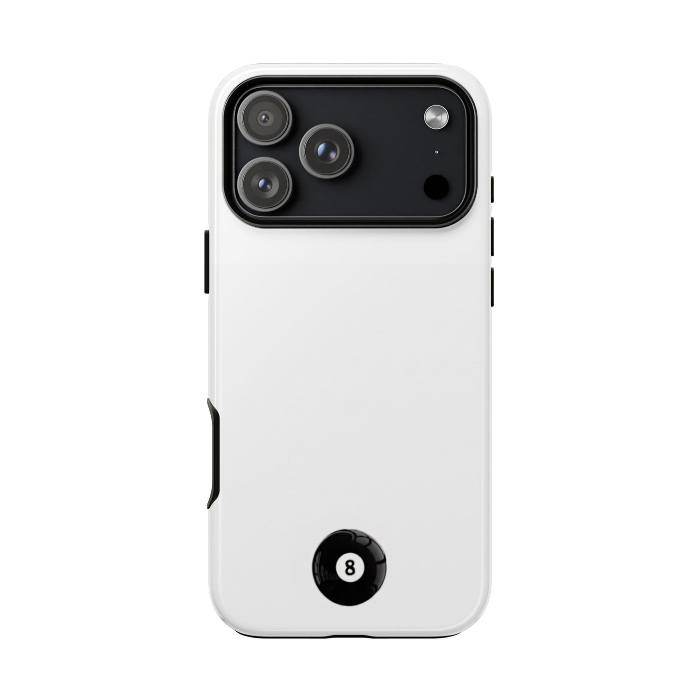 Small 8ball Centered Tough Case, amazing gifts for him, her White phone case