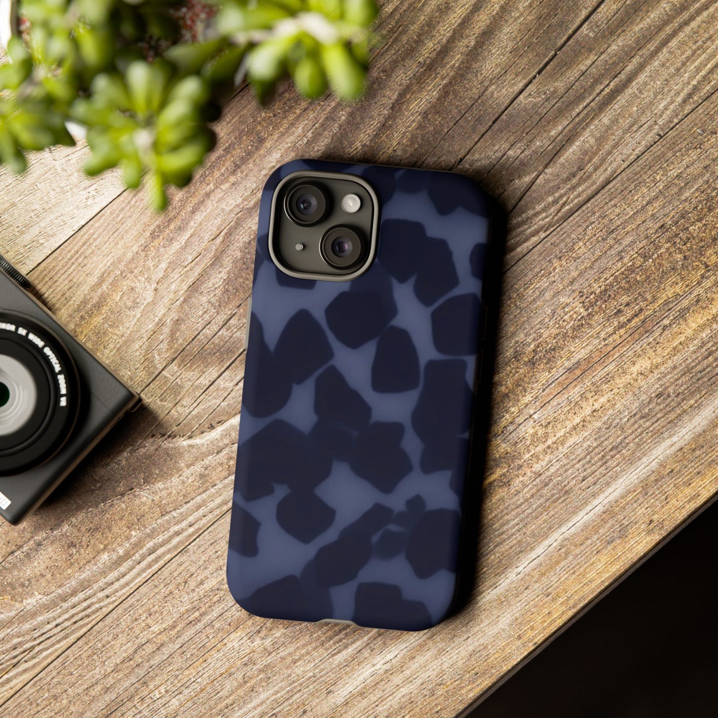 Jumbo Tortoise shell Navy Tuff Phone Case, Tough Cases with Sleek Modern Design for Protection, Gift for Tech Enthusiasts, Perfect for Any Occasion