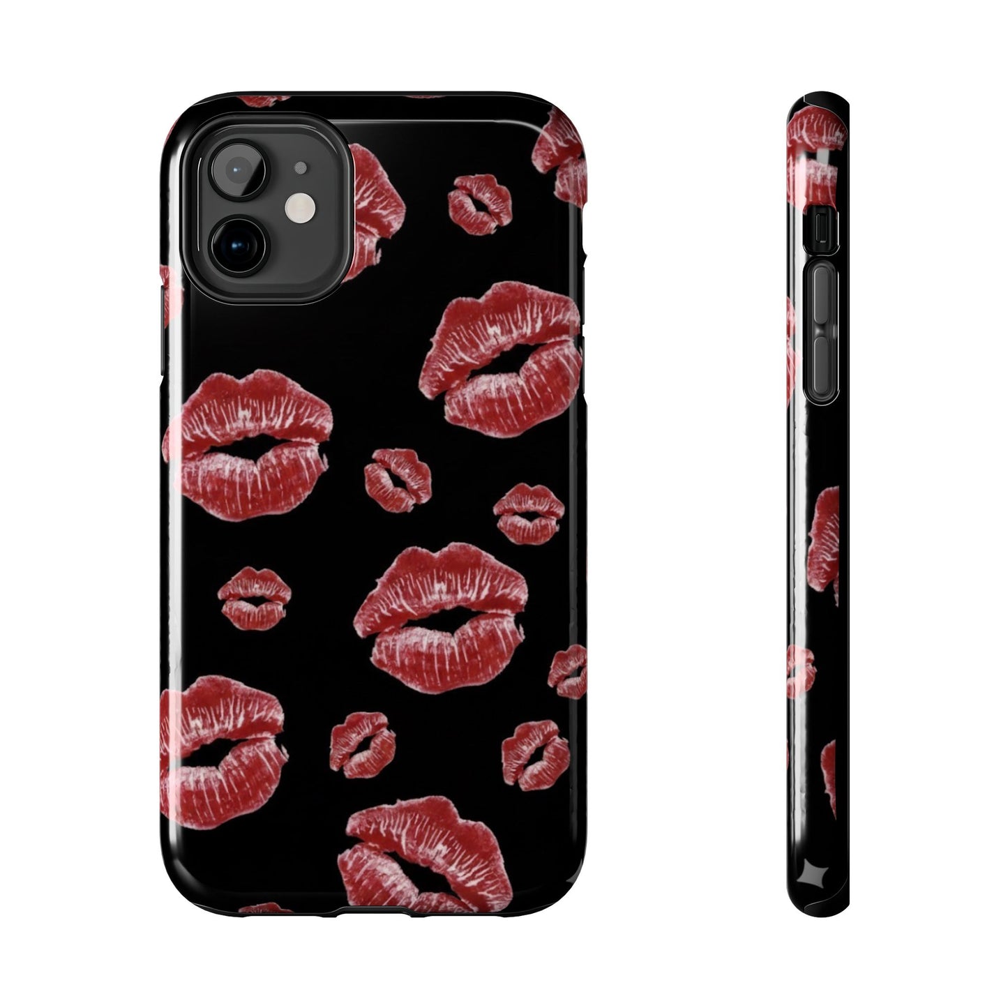 Kiss-Print Tough Phone Cases | Glamorous Protection, Unique Gift, Trendy Accessory, Valentine's Day, Stylish Gift for Her