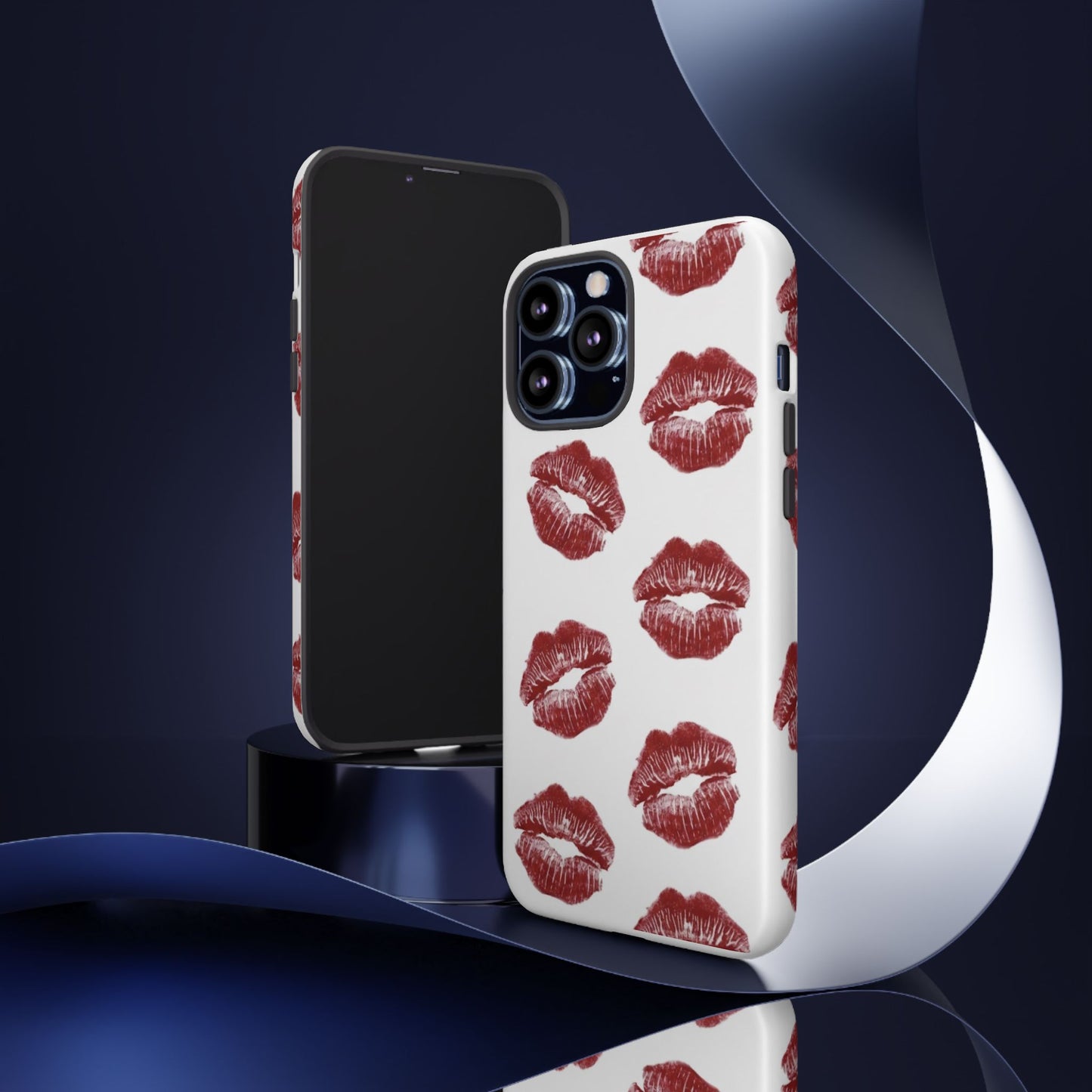 Kiss Mark Phone Case - Stylish Tough Cases for Couples, Valentine’s Day Gifts, Trendy Mobile Accessories, Chic Phone Covers