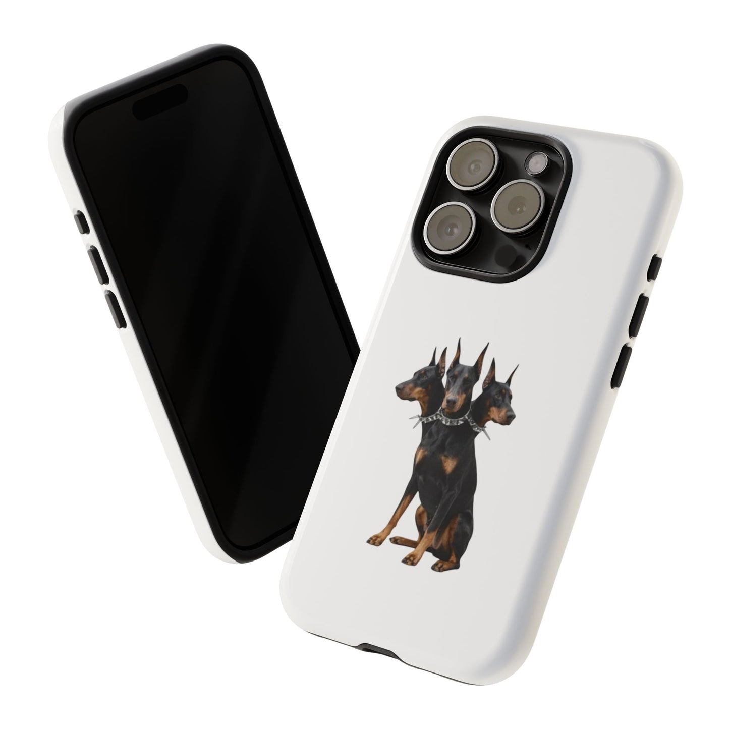 Doberman triple head tough case, Design | Perfect Gift for Dog Lovers, Pet Owners, Animal Enthusiasts, Birthdays, Christmas, Everyday Use