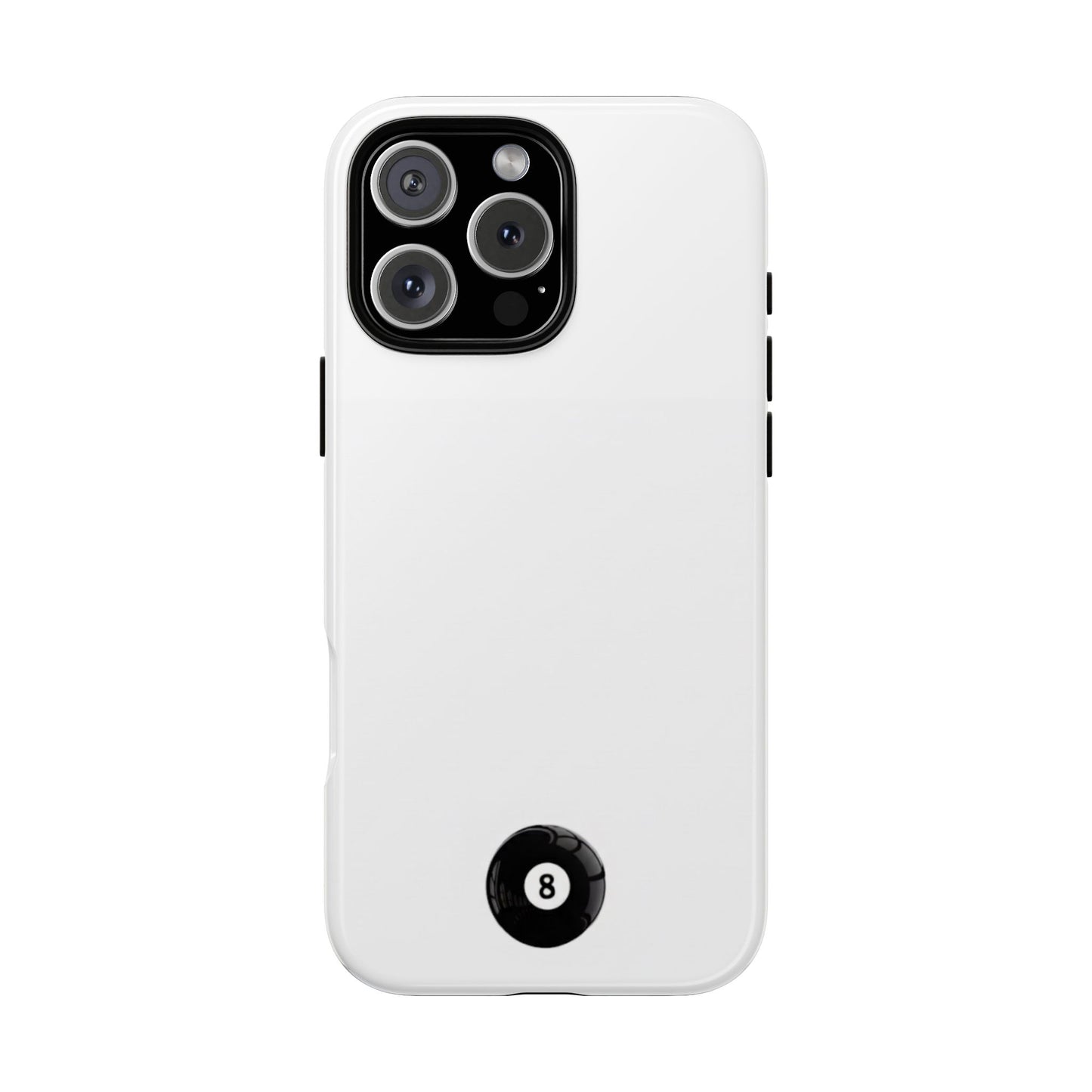 Small 8ball Centered Tough Case, amazing gifts for him, her White phone case