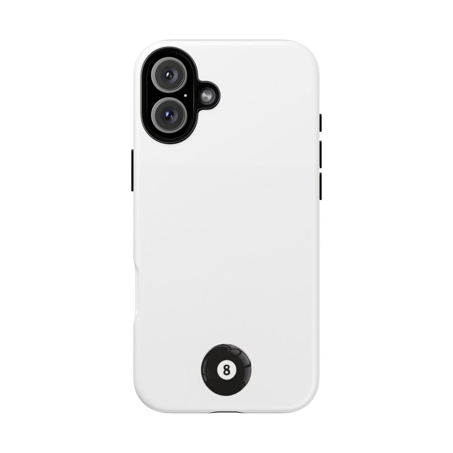 Small 8ball Centered Tough Case, amazing gifts for him, her White phone case
